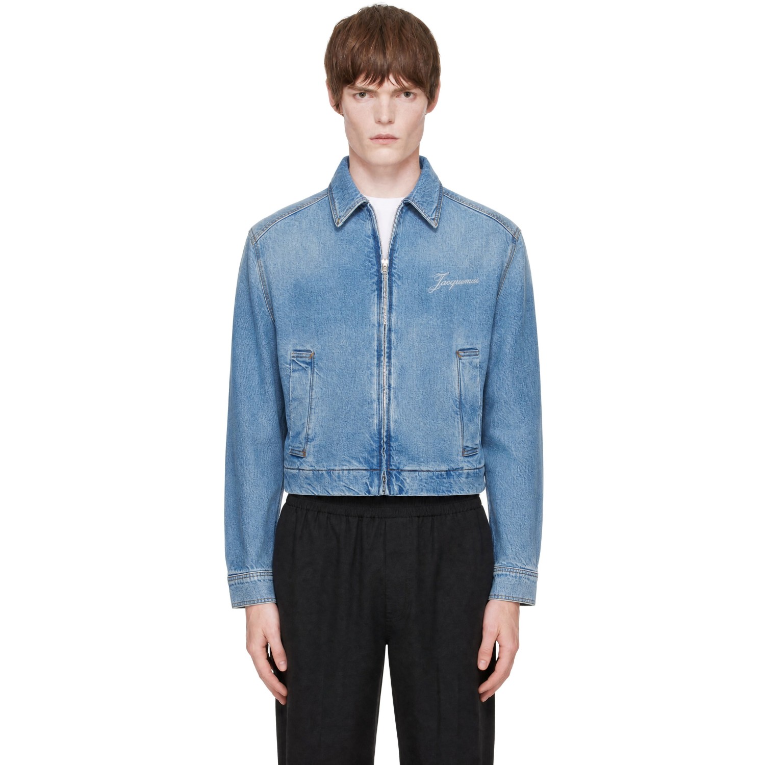 JACQUEMUS Blue 'La Veste de-Nîmes Canevas' Denim Jacket