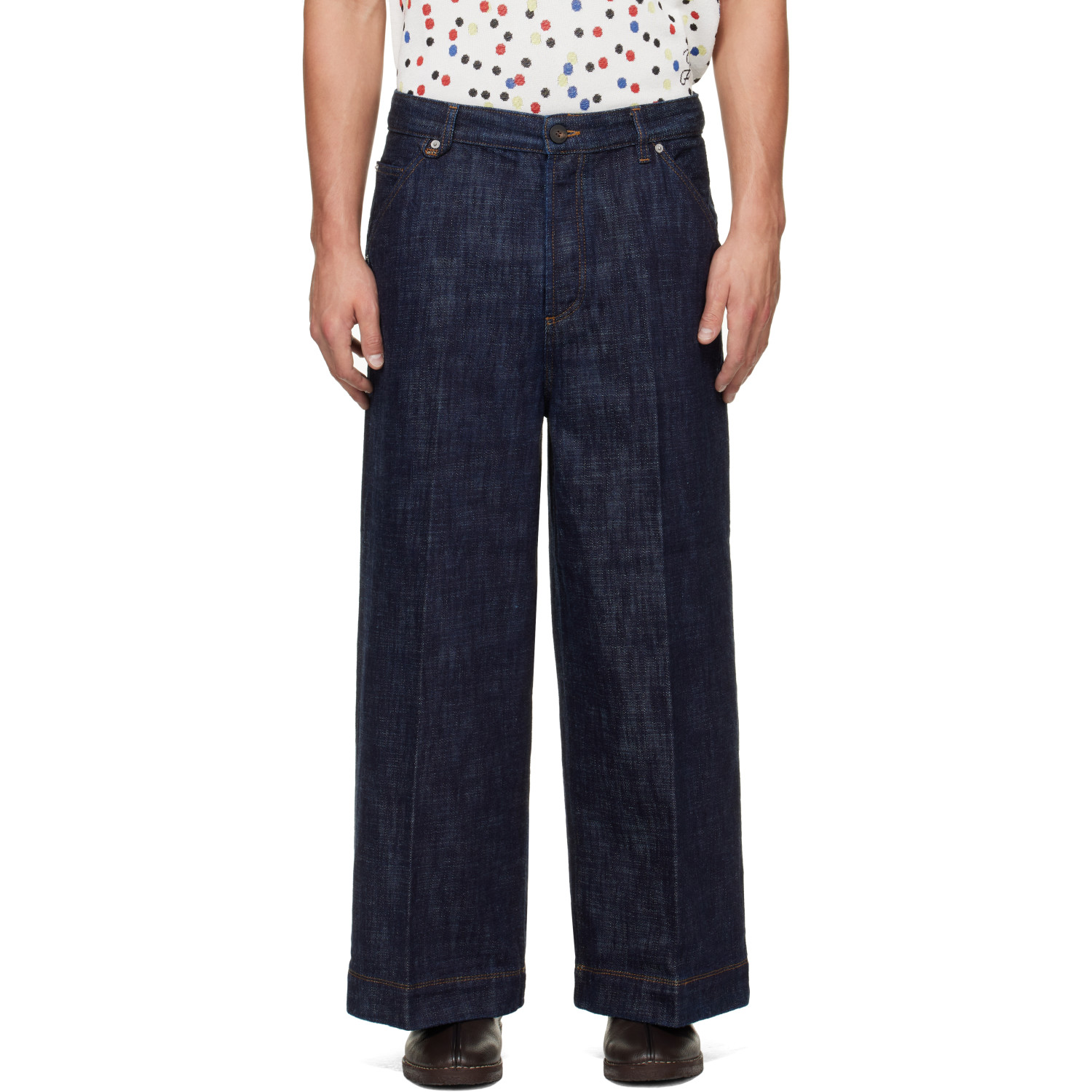 JACQUEMUS Blue 'Le de-Nîmes' Jeans