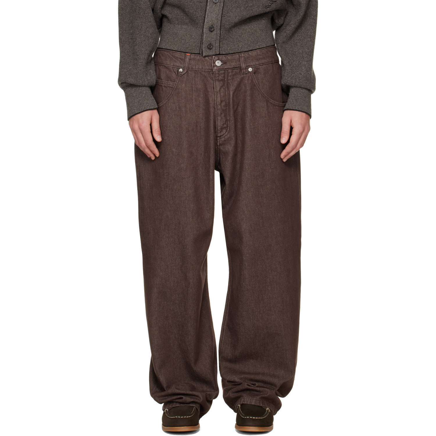 JACQUEMUS Brown 'The de-Nîmes Tempo' Jeans