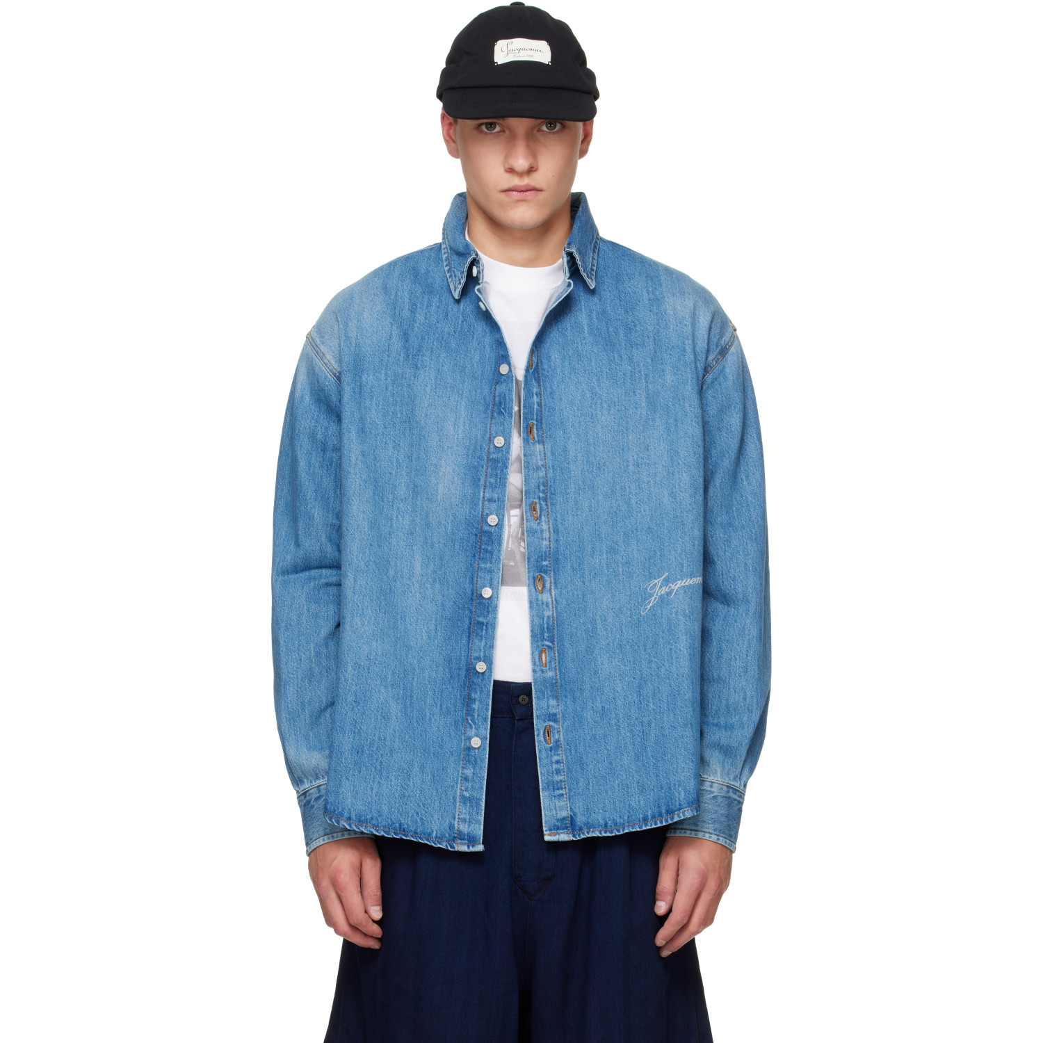 JACQUEMUS Blue 'The Simon de-Nîmes' Denim Shirt