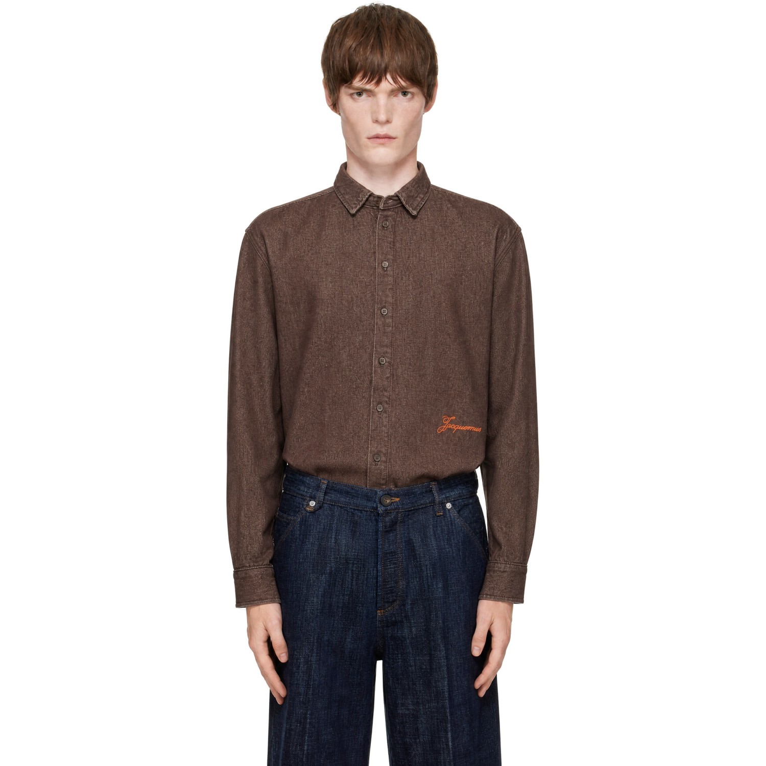 JACQUEMUS Brown 'The de-Nîmes Simon' Denim Shirt