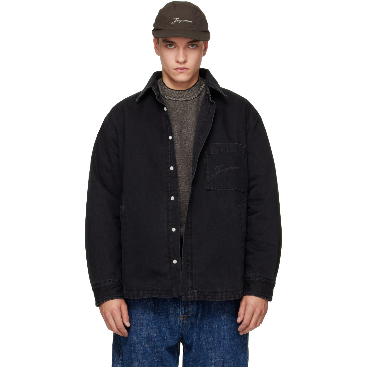 JACQUEMUS Black 'The Boulanger' Denim Shirt
