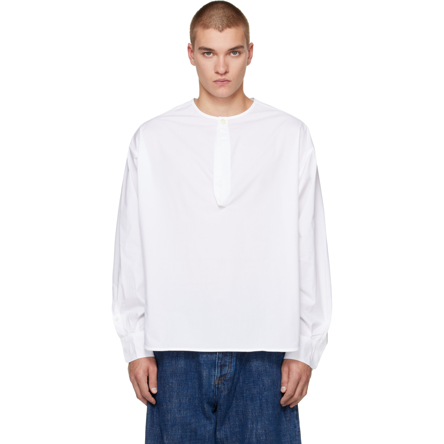 JACQUEMUS White 'The Losange' Sailor Shirt