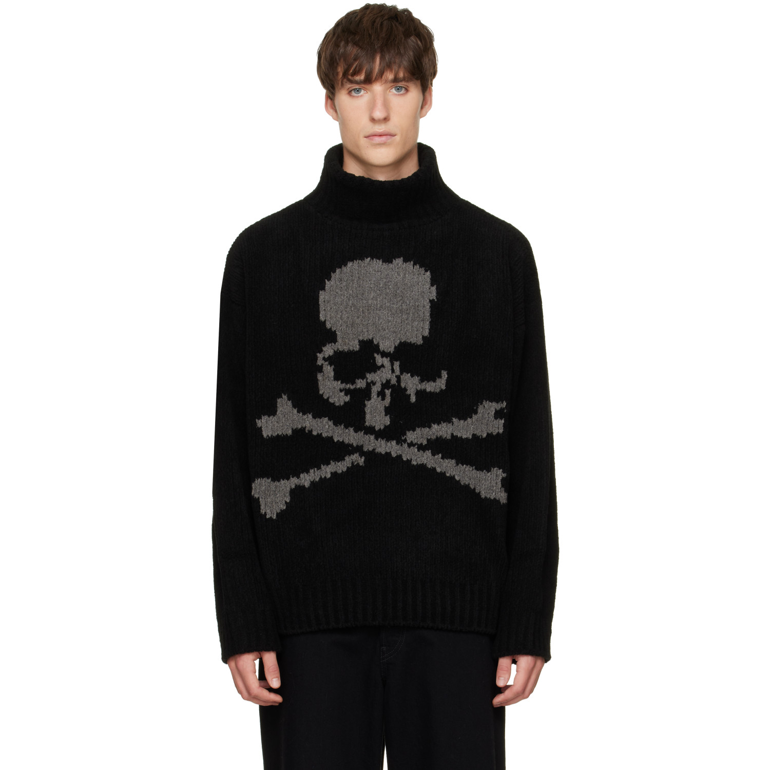 mastermind JAPAN Black Cashmere Turtleneck