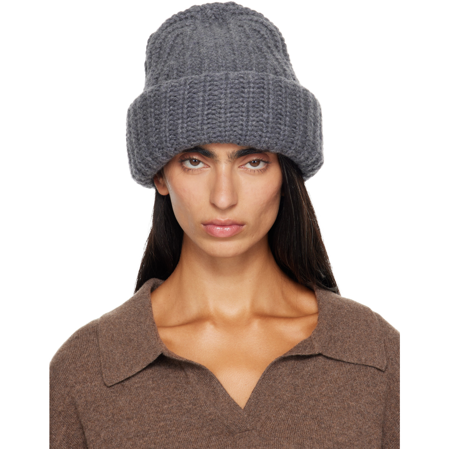 LISA YANG Gray Beatris Beanie
