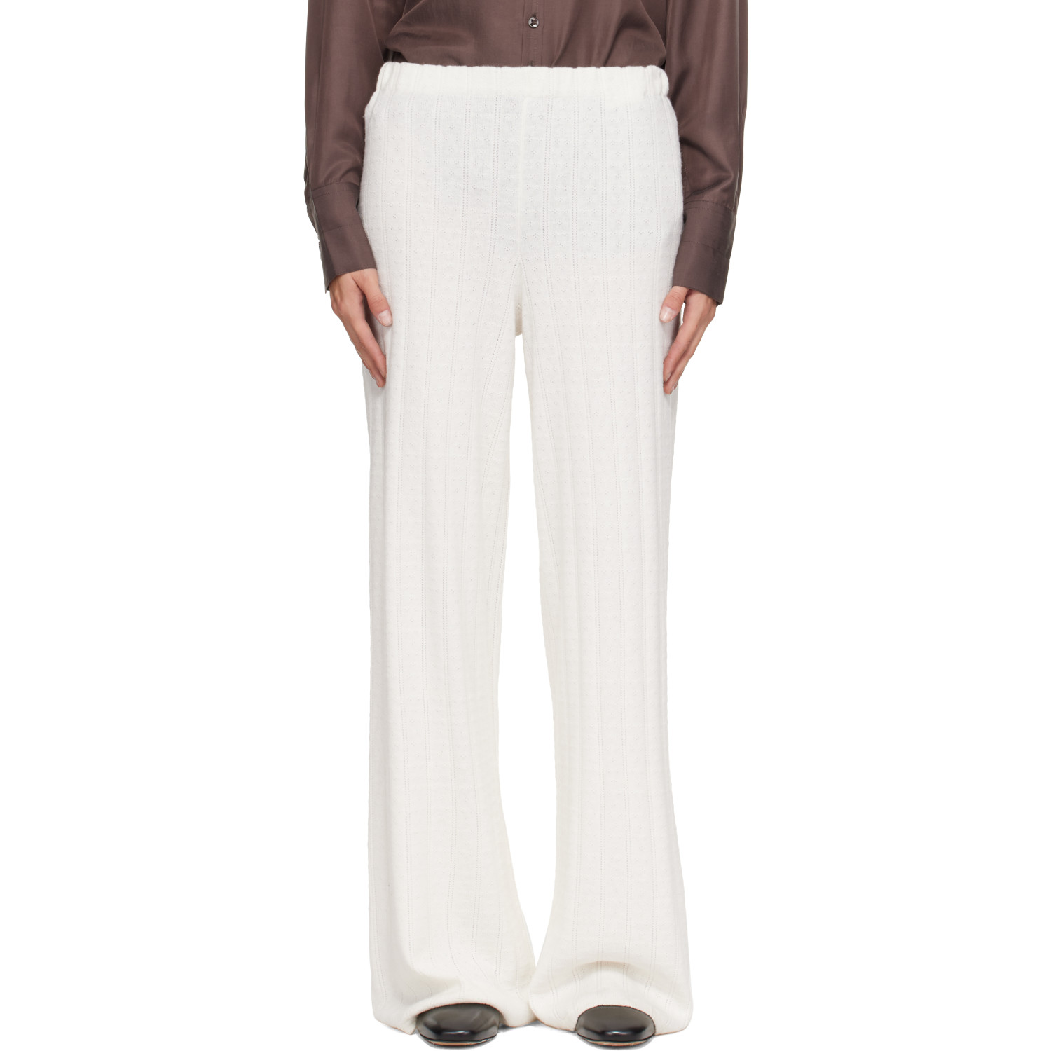 LISA YANG Off-White Shannen Trousers
