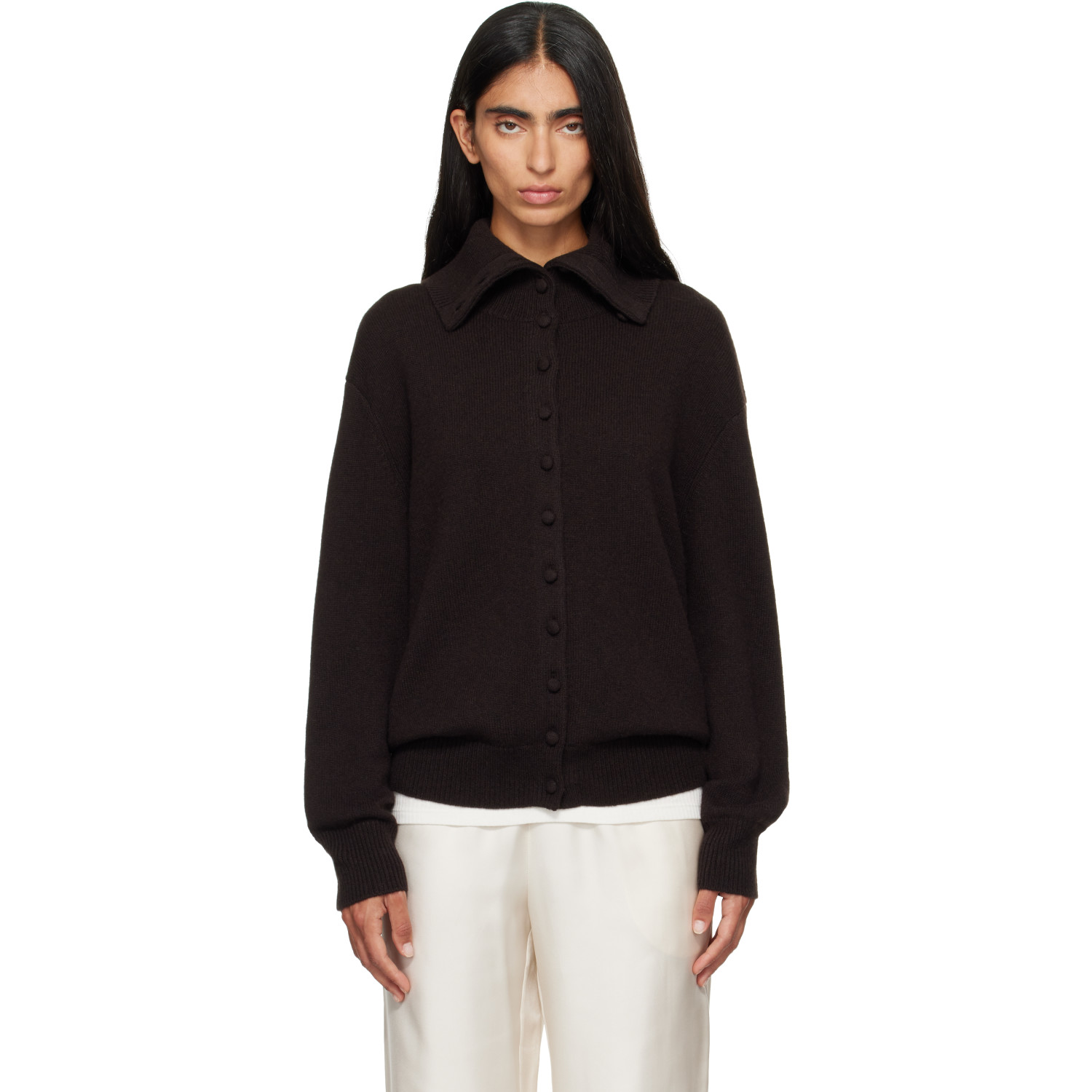 LISA YANG Brown Denie Cardigan