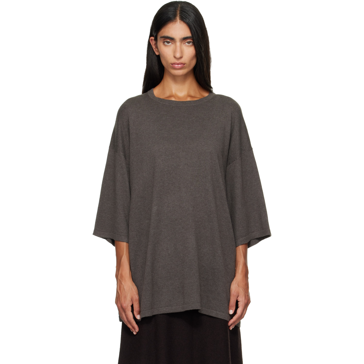 LISA YANG Taupe Agnette T-shirt