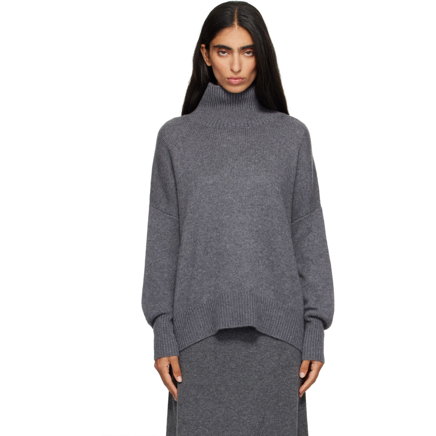LISA YANG Gray Heidi Turtleneck