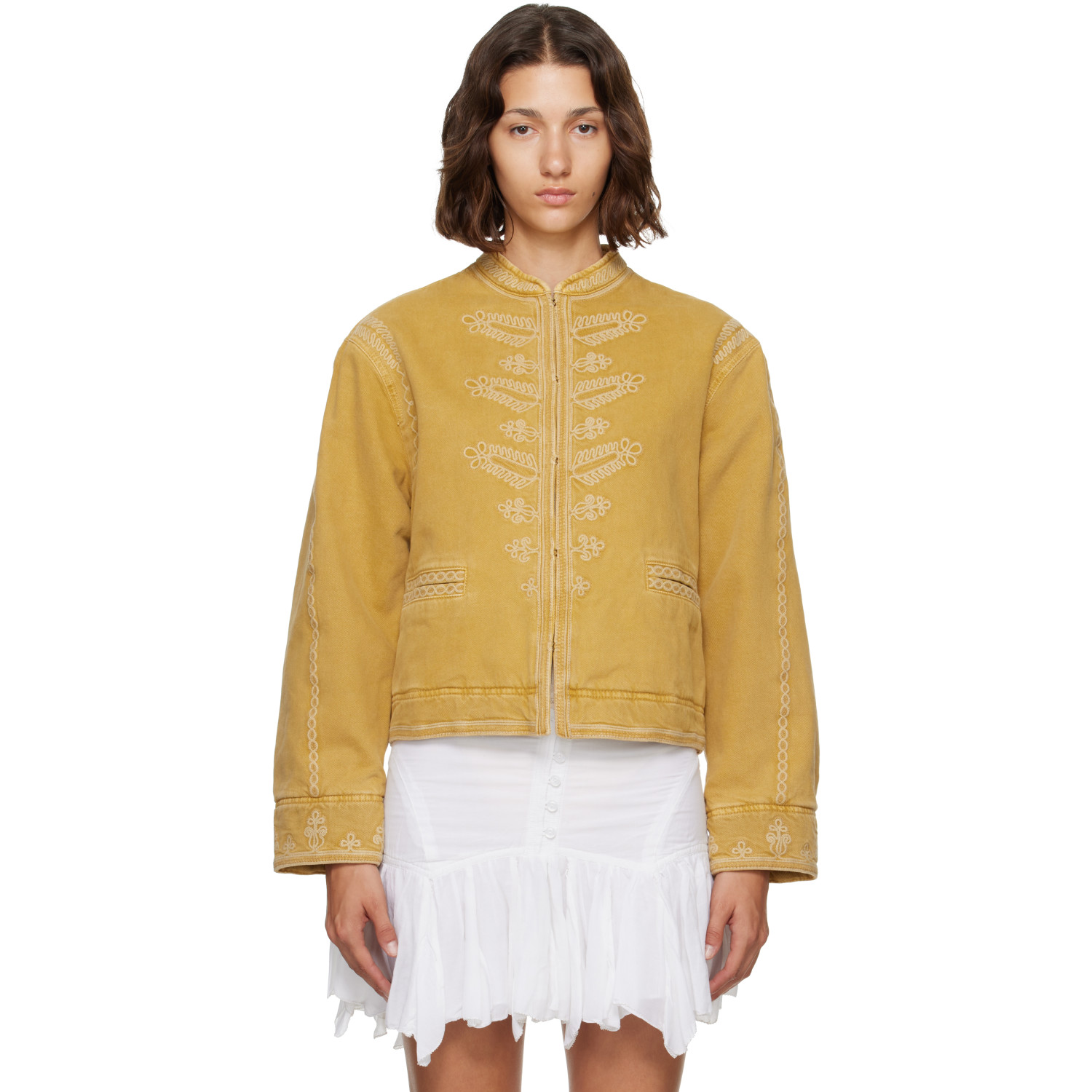 Isabel Marant Etoile Yellow Emalia Denim Jacket