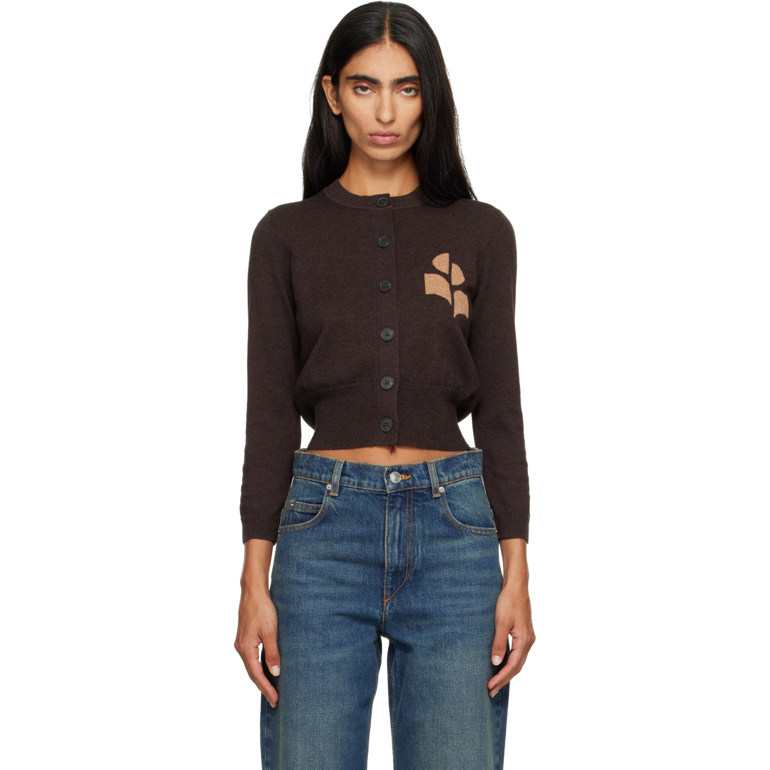 Isabel Marant Etoile Brown Newton Cardigan