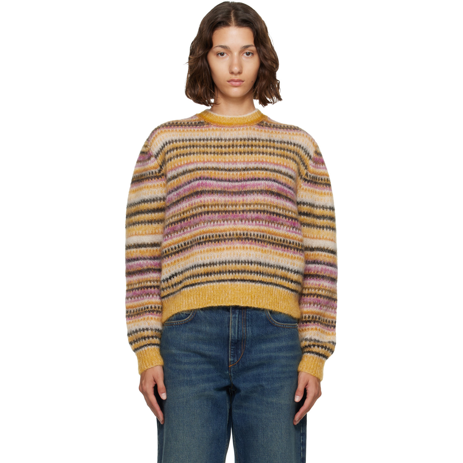 Isabel Marant Etoile Yellow & Pink Morine Sweater