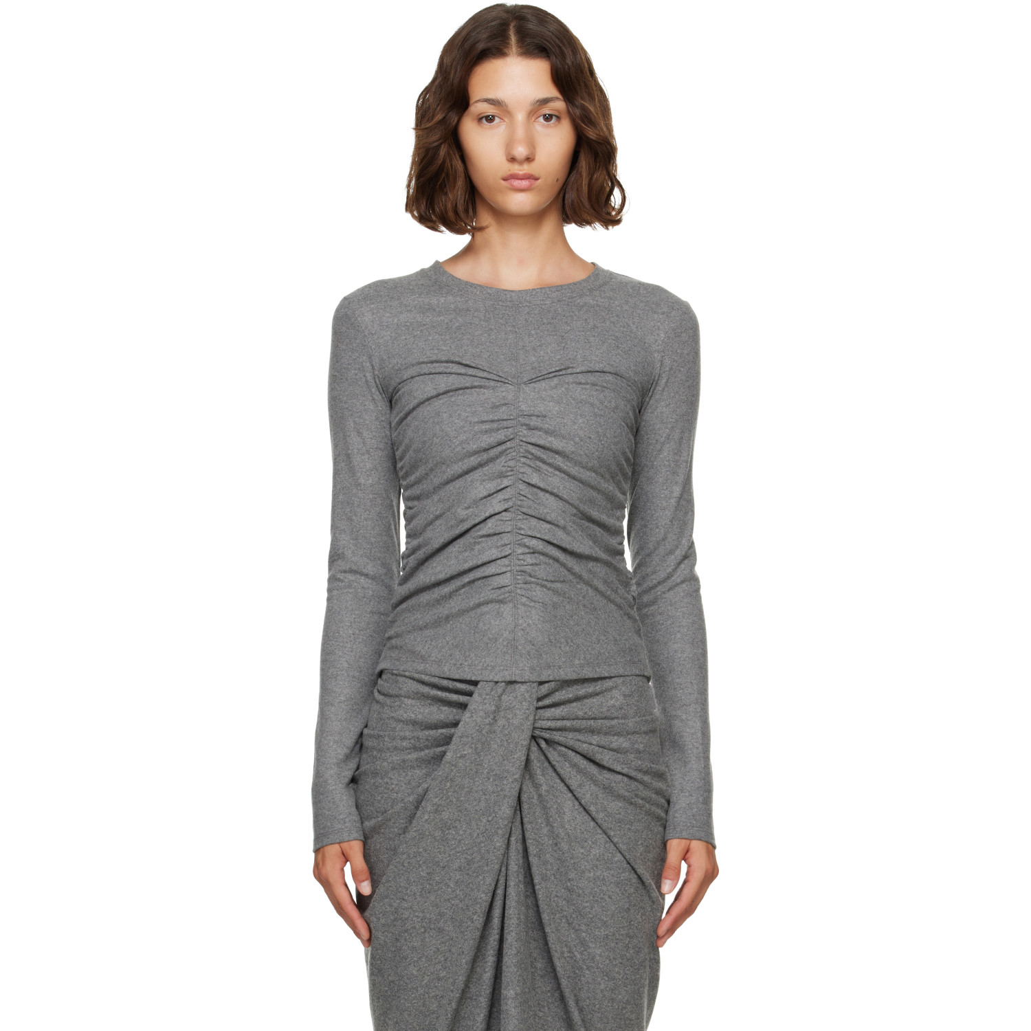 Isabel Marant Etoile Gray Delesa Top
