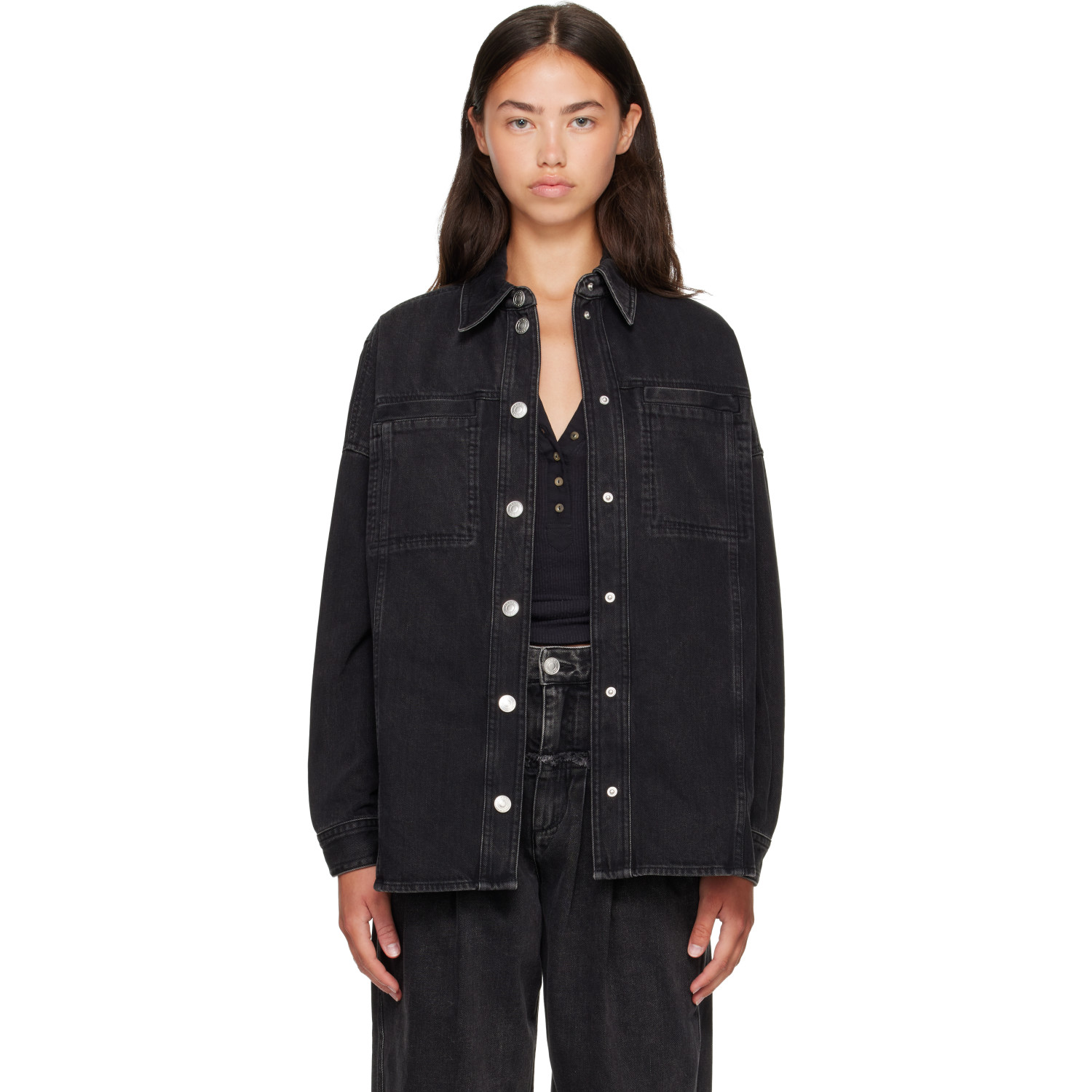 Isabel Marant Etoile Black Imana Denim Jacket