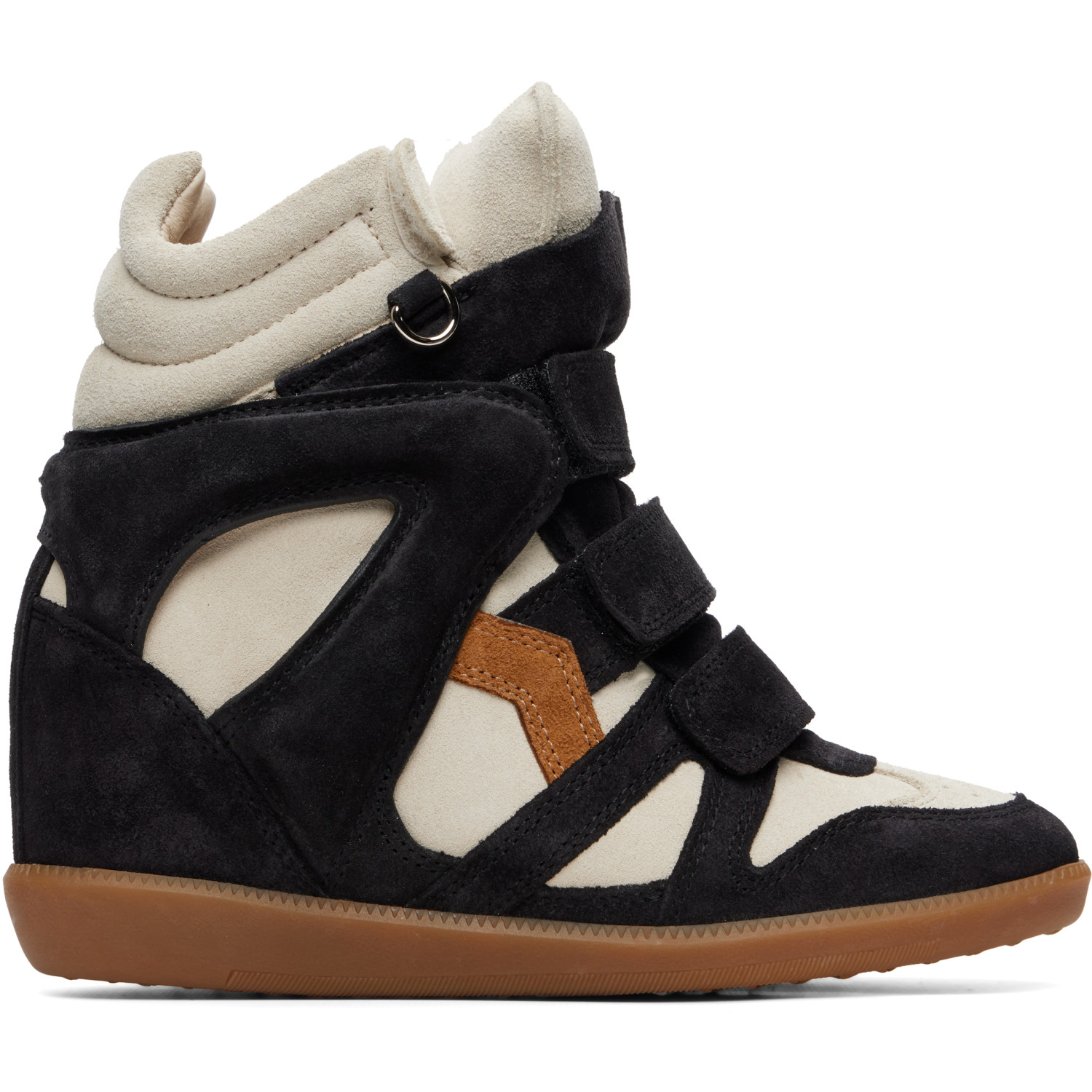 Isabel Marant Black & Off-White Bekett Ring Sneakers