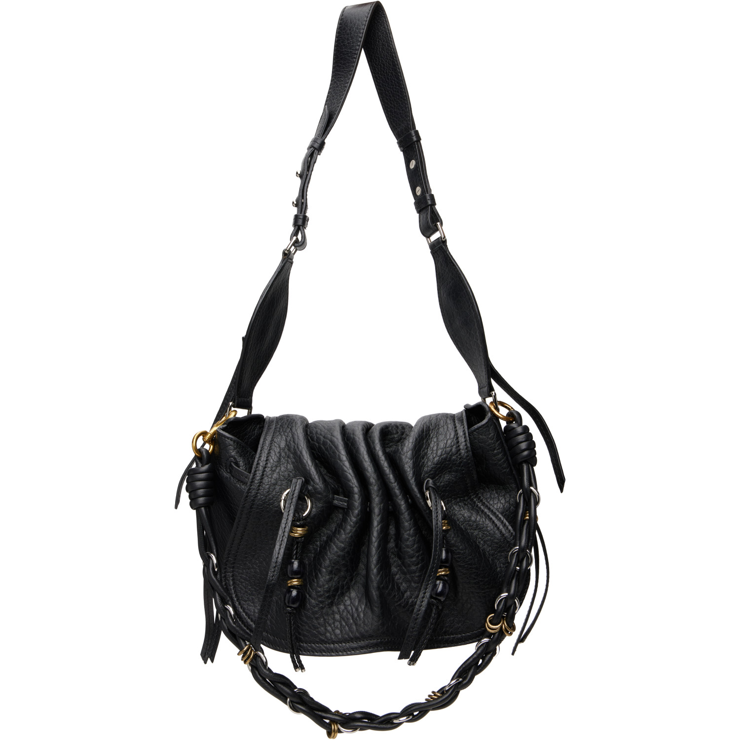 Isabel Marant Black Leather Bolton Bag