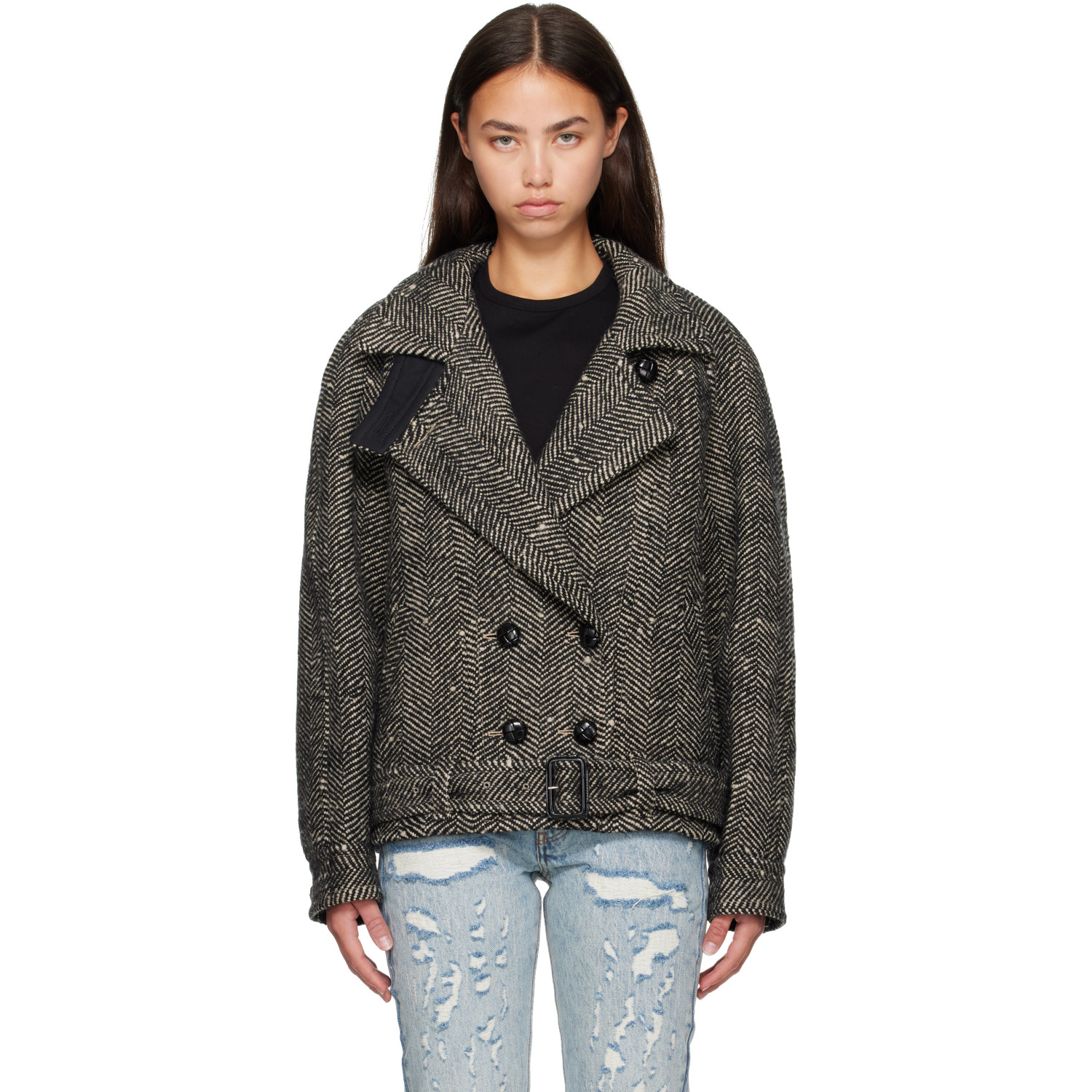 Isabel Marant Black Elvane Wool Jacket