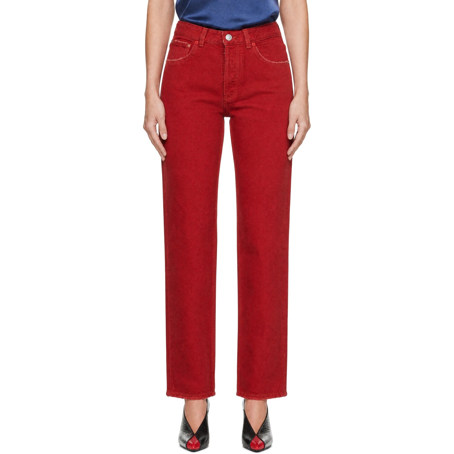 Isabel Marant Red Daya Regular Jeans