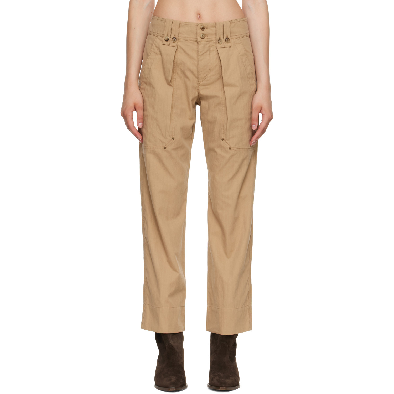 Isabel Marant Khaki Amandine Trousers