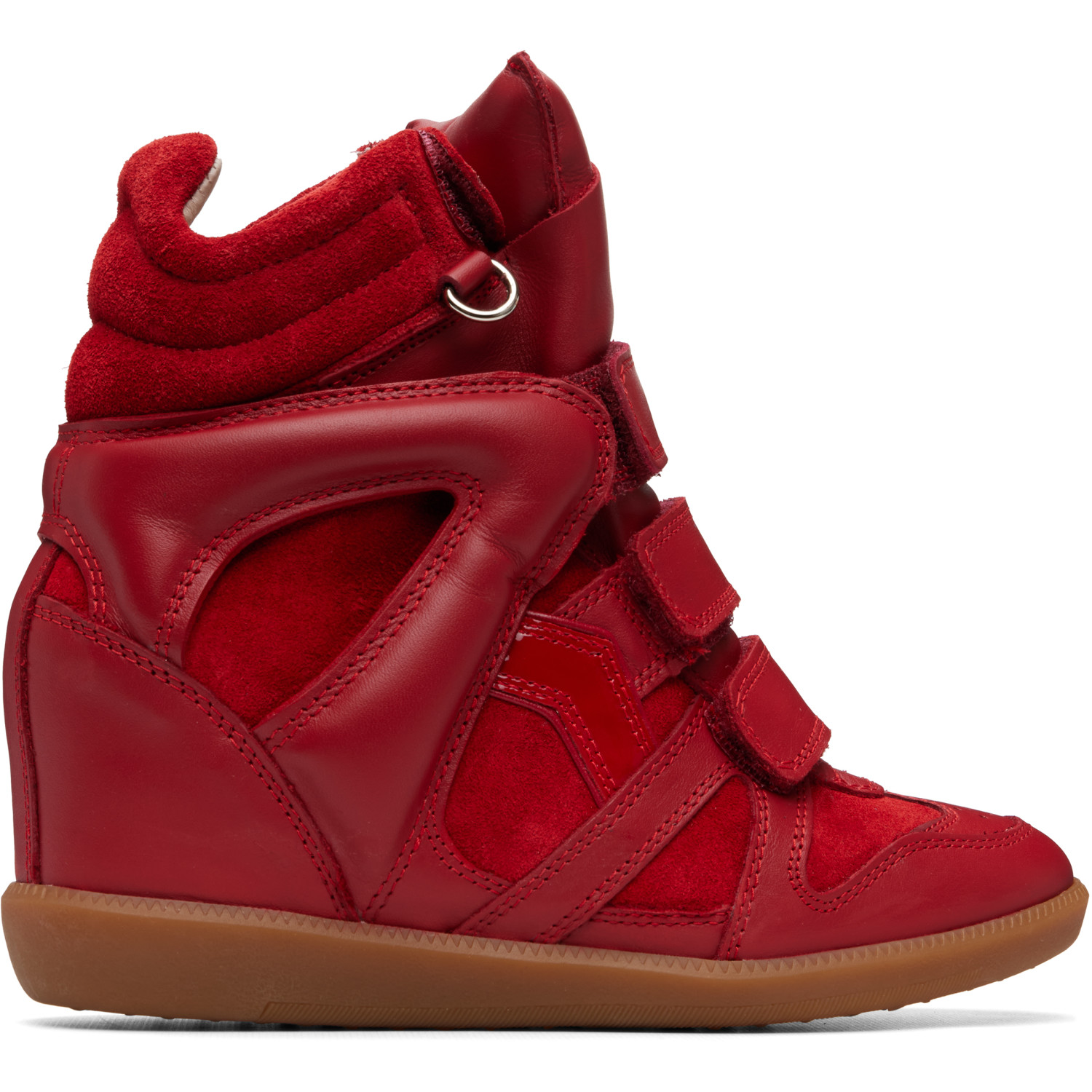 Isabel Marant Red Bekett Ring Sneakers