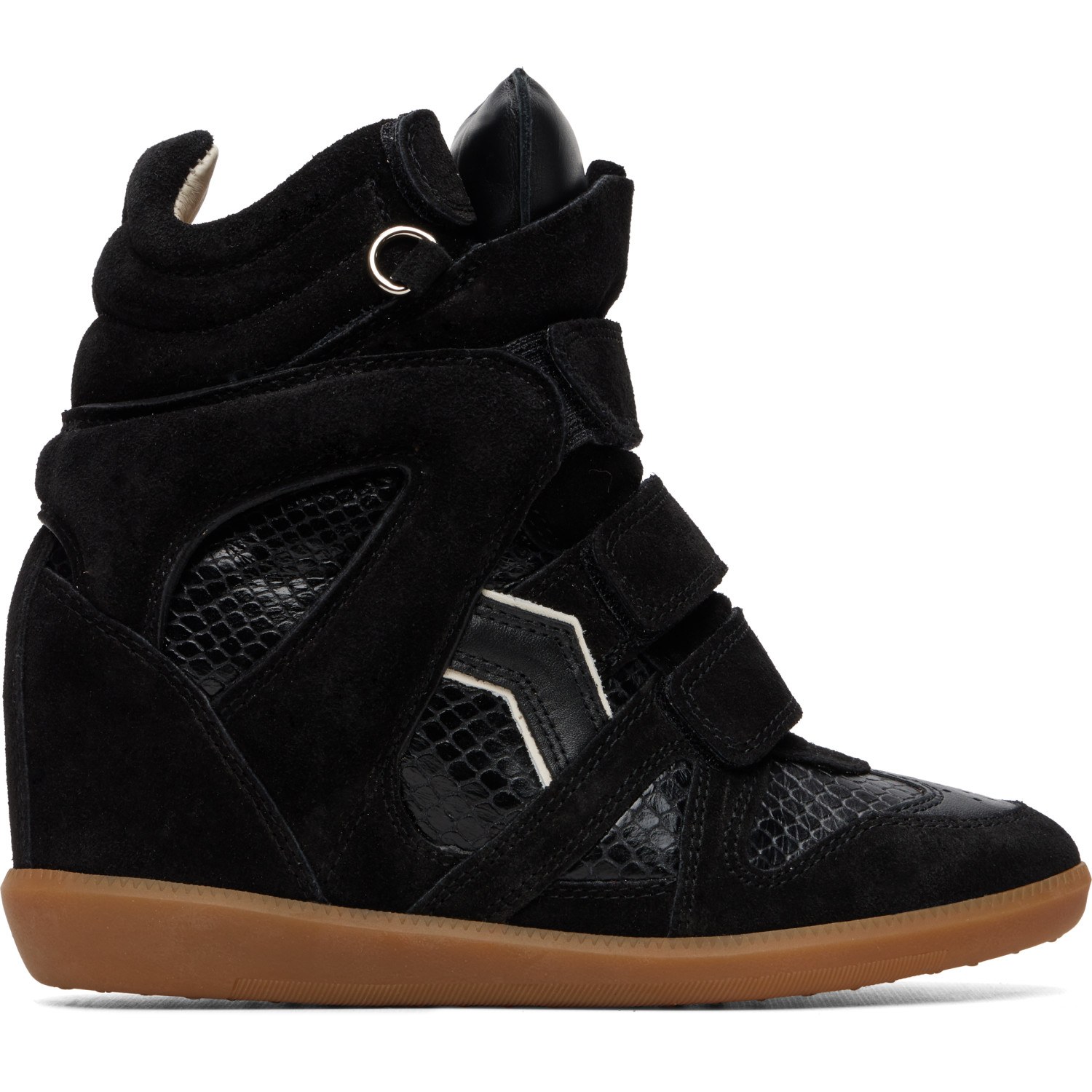 Isabel Marant Black Python Bekett Ring Sneakers