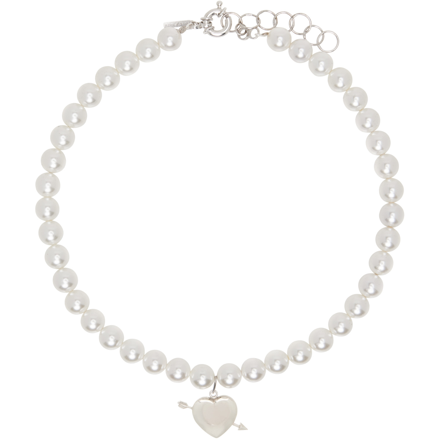 Ernest W Baker Charm フェイクパール ネックレス In White