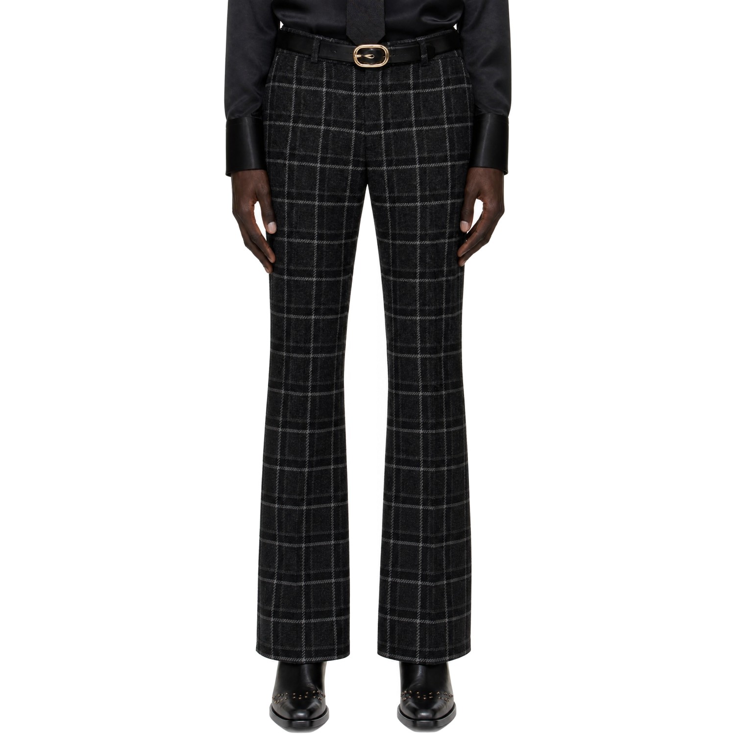 Ernest W. Baker Gray Loose Fit Flare Trousers