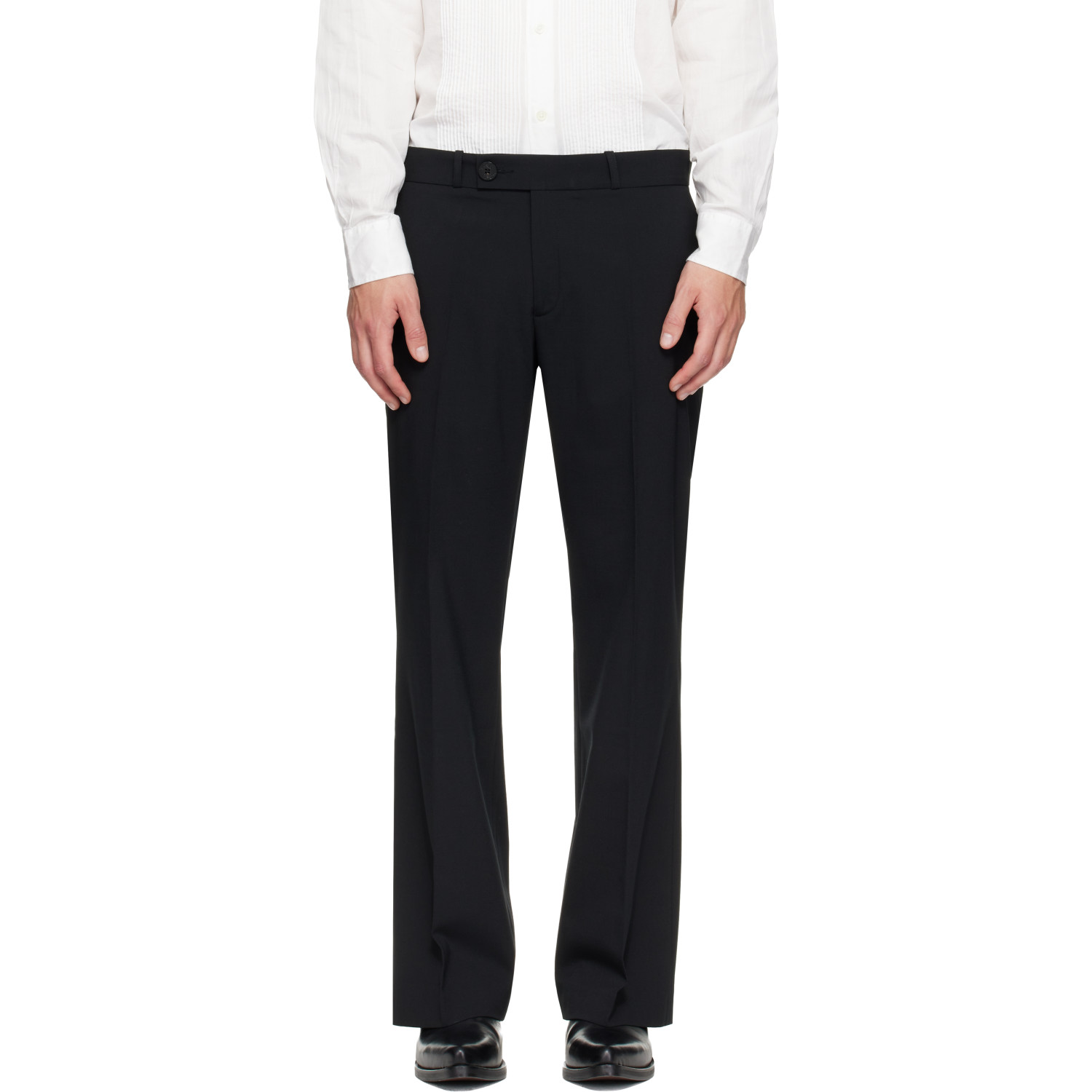 Ernest W. Baker Black Loose Fit Flare Trousers