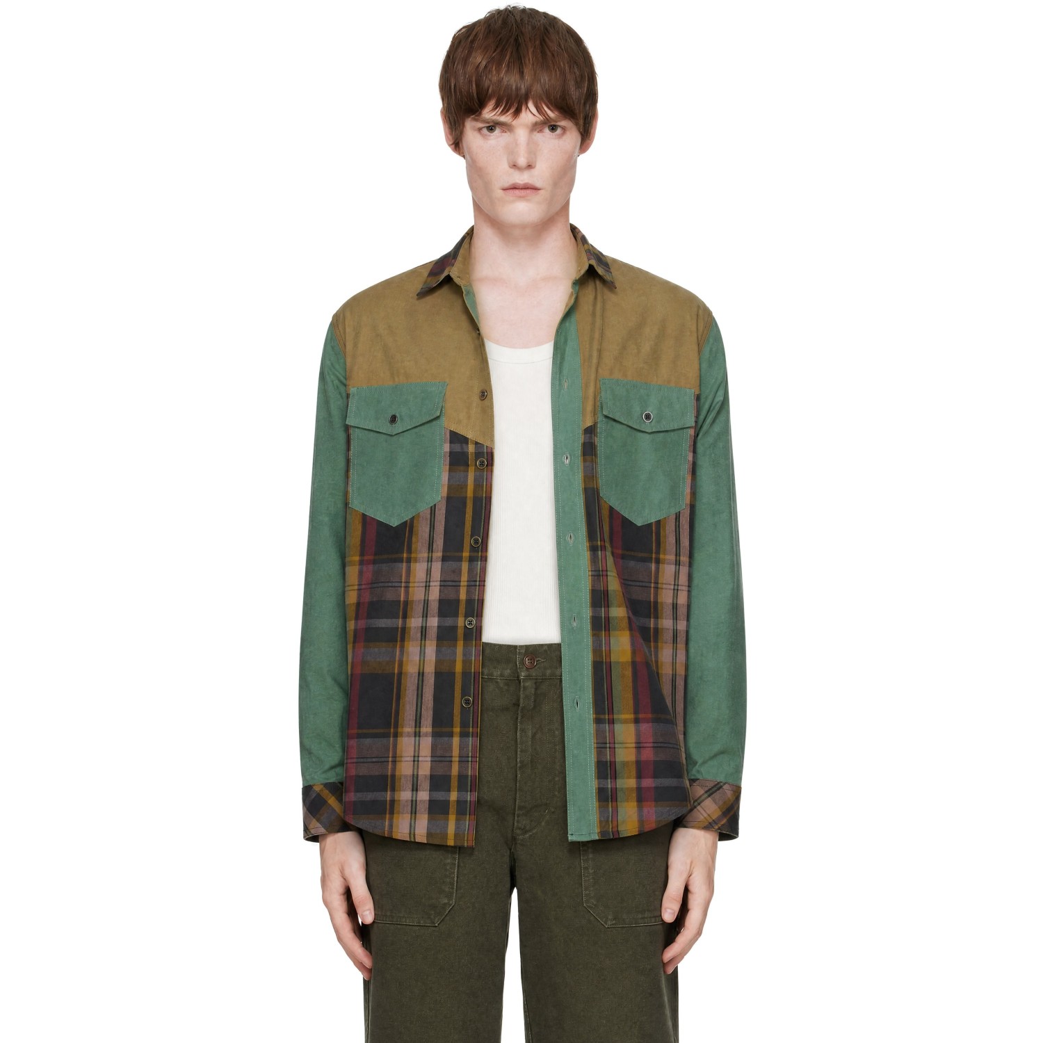Isabel Marant Green & Brown Sacha Shirt