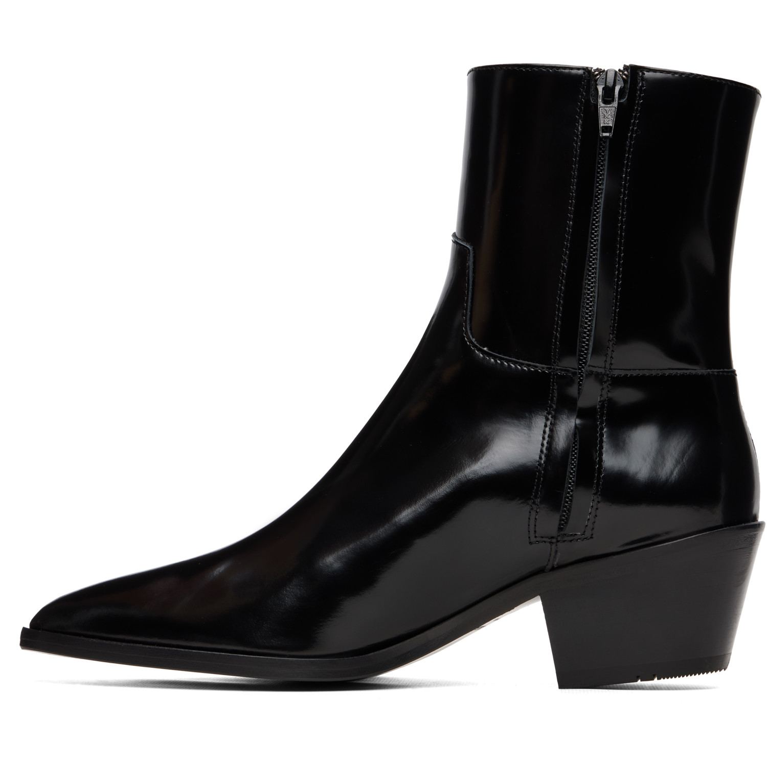Ernest W Baker Black Western Boots In Black