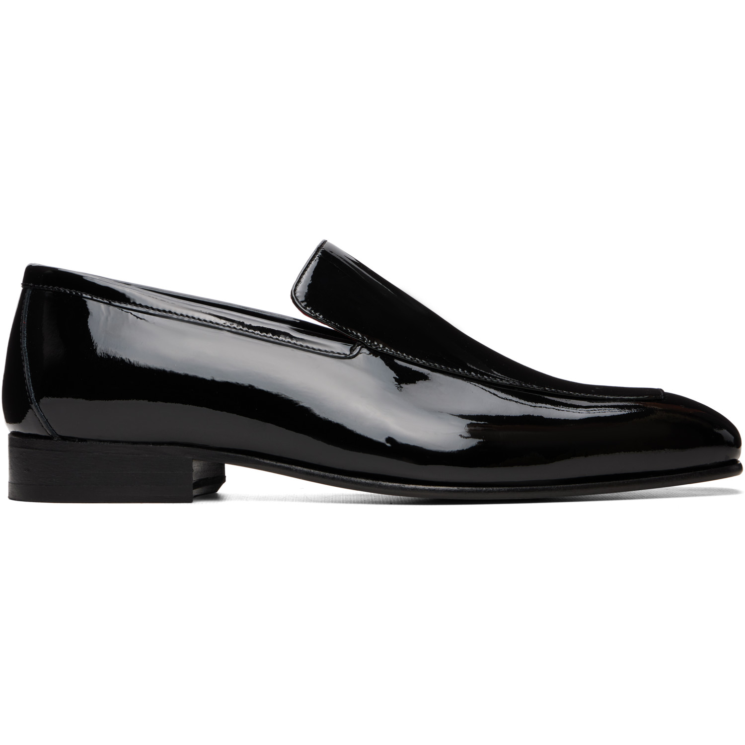 Ernest W Baker ブラック テーラード レザー ローファー In Black Patent Leather