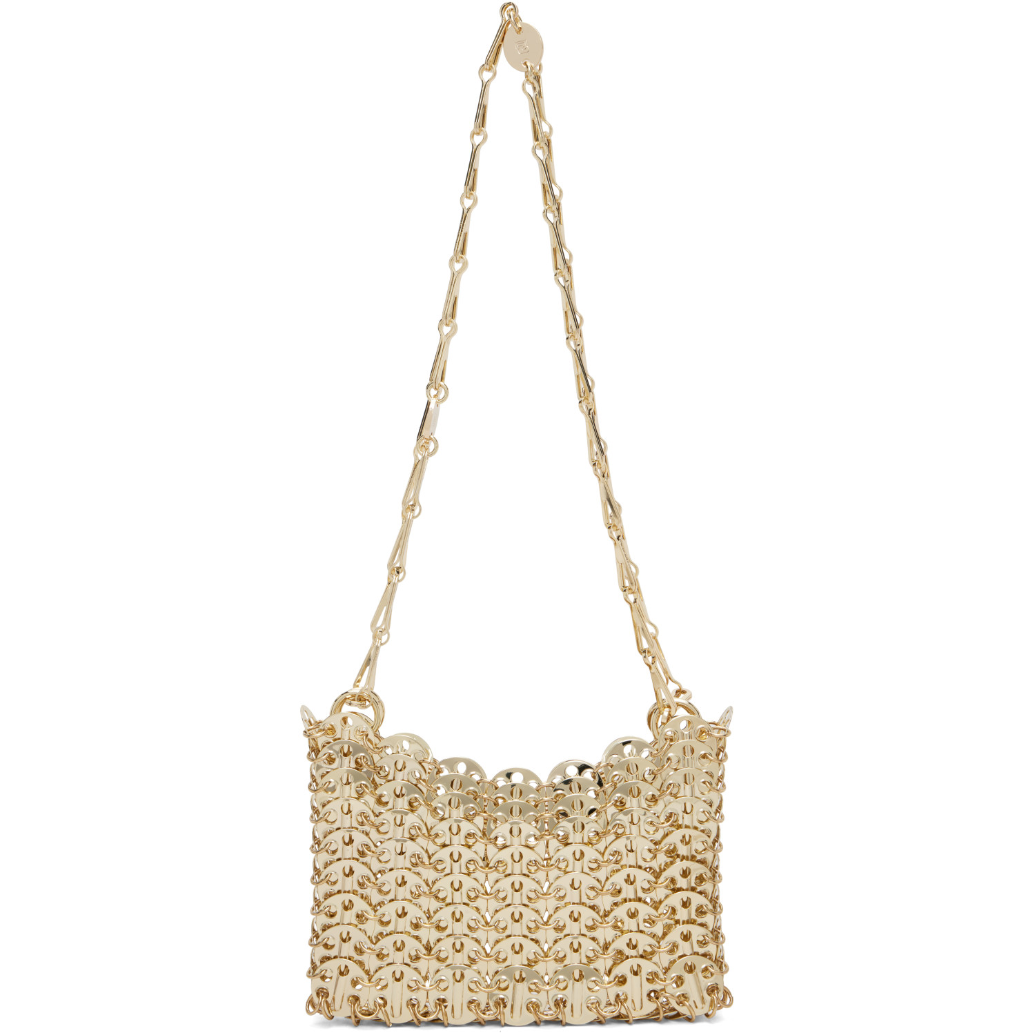 Rabanne Gold Iconic Nano 1969 Bag