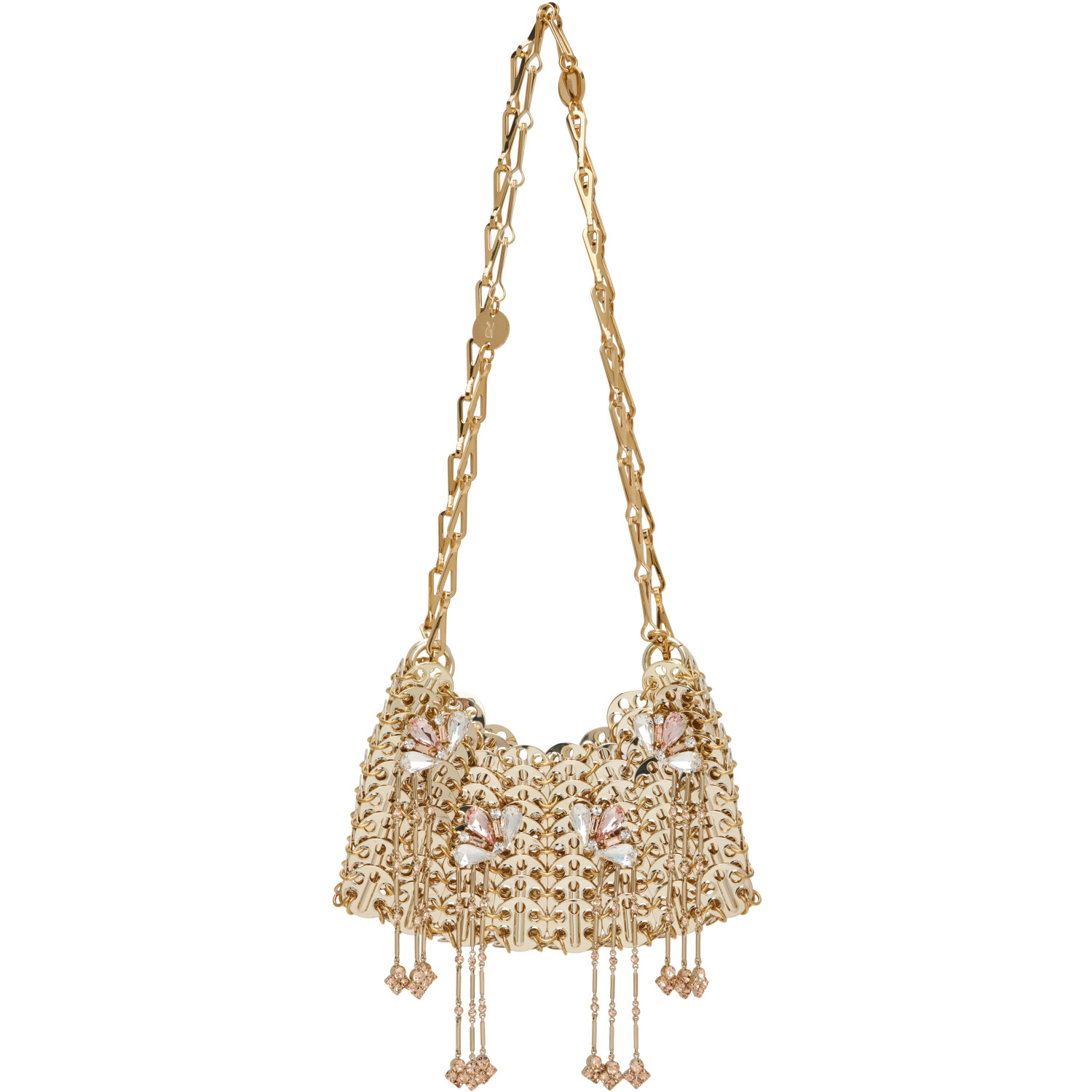 Rabanne Gold Signature Jewels 1969 Nano Bag