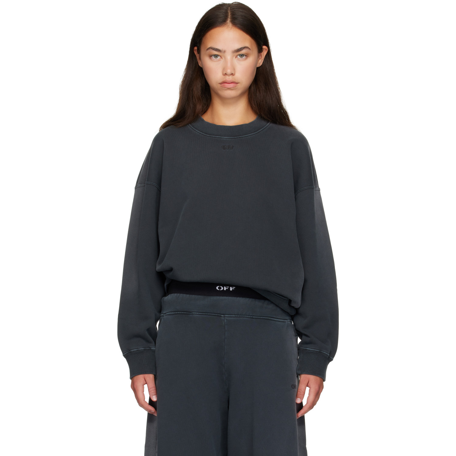 Off-White Gray Laundry 'Off' Sweatshirt