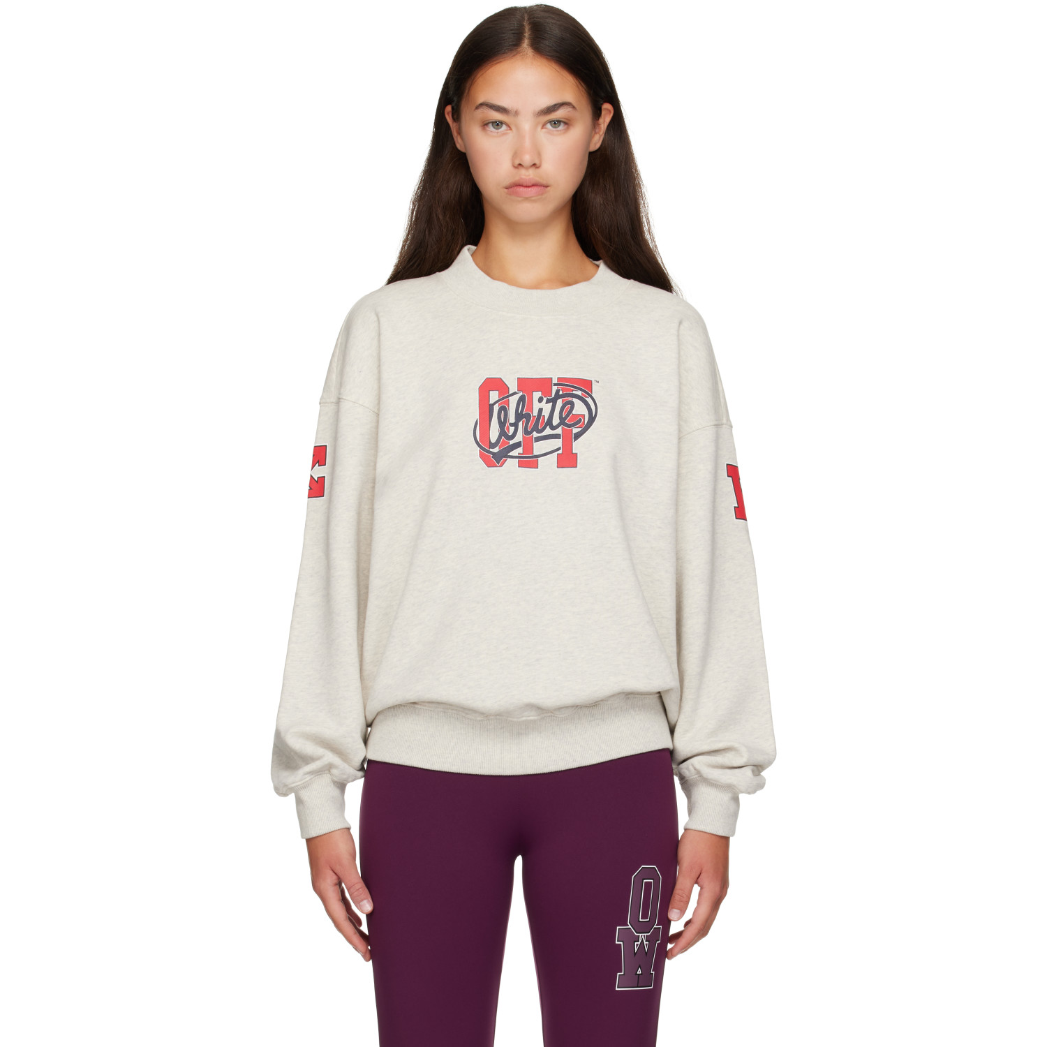 Off-White Gray 'Off' College Sweatshirt