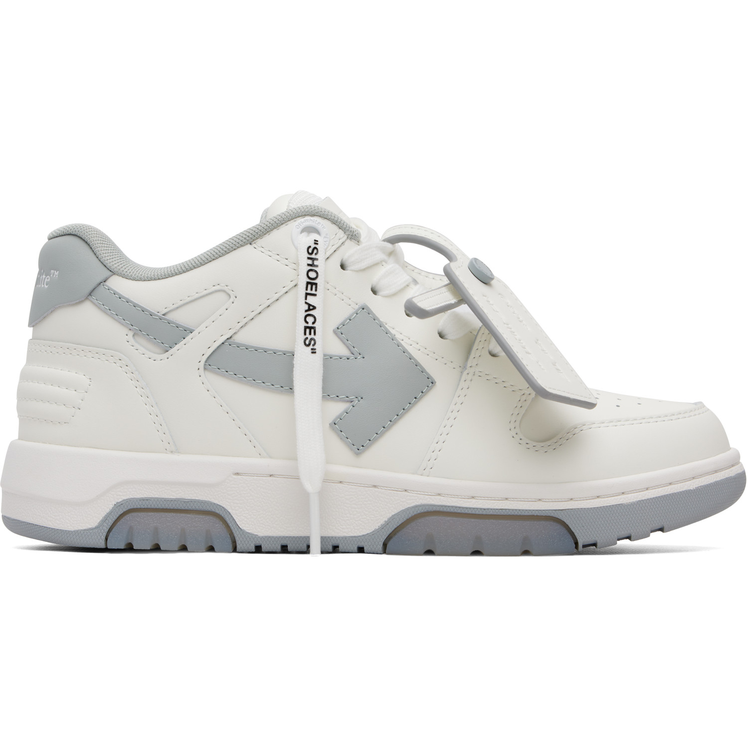 Off-White White & Gray 'Out Of Office' Sneakers