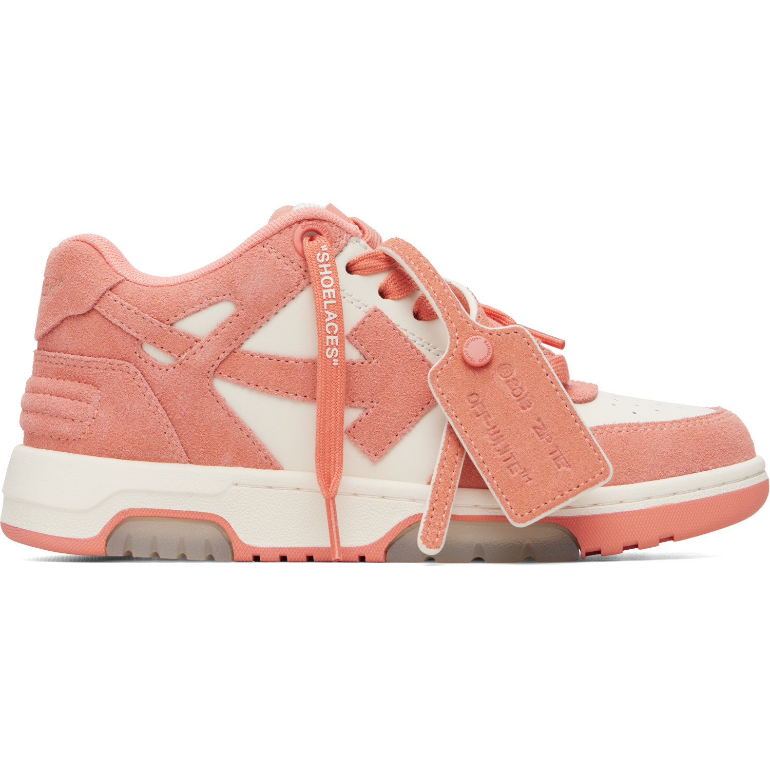 Off-White White & Pink 'Out Of Office' Sneakers
