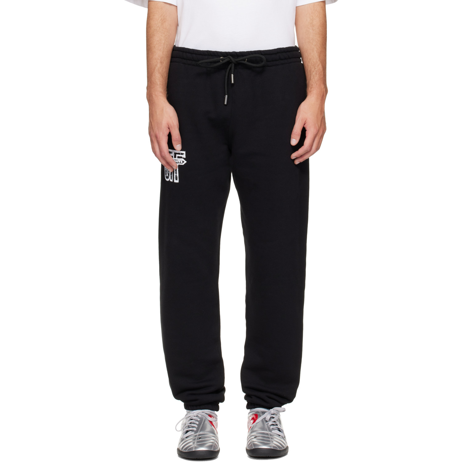 Off-White Black Motion Arrow Cuffed Sweatpants