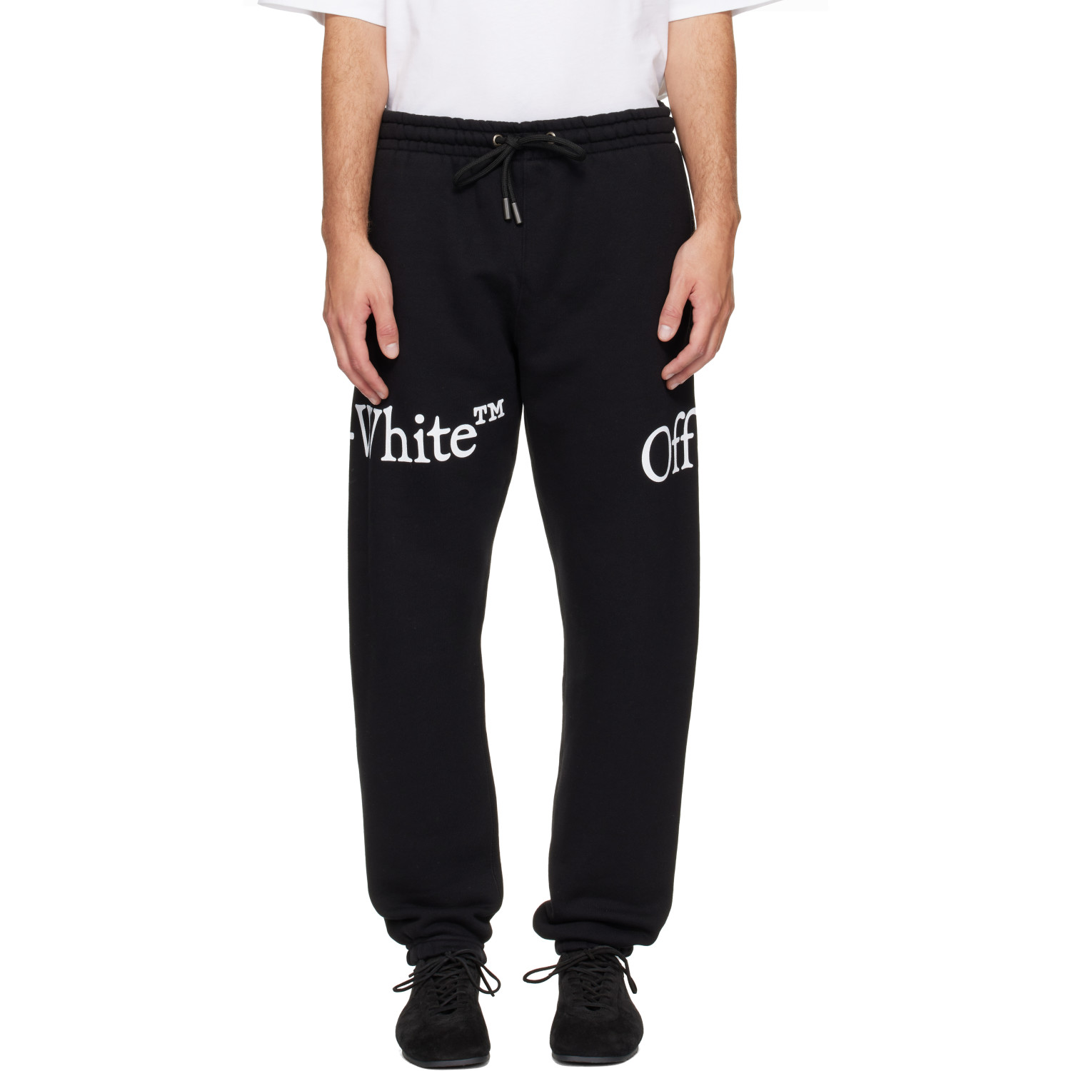 Off-White Black Bookish Scarf Cuffed Sweatpants