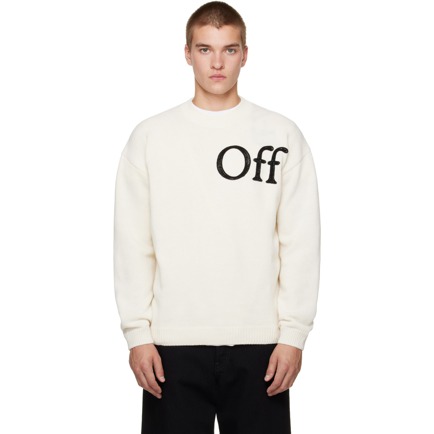 Off-White Off-White Bookish Shared Crewneck Sweater