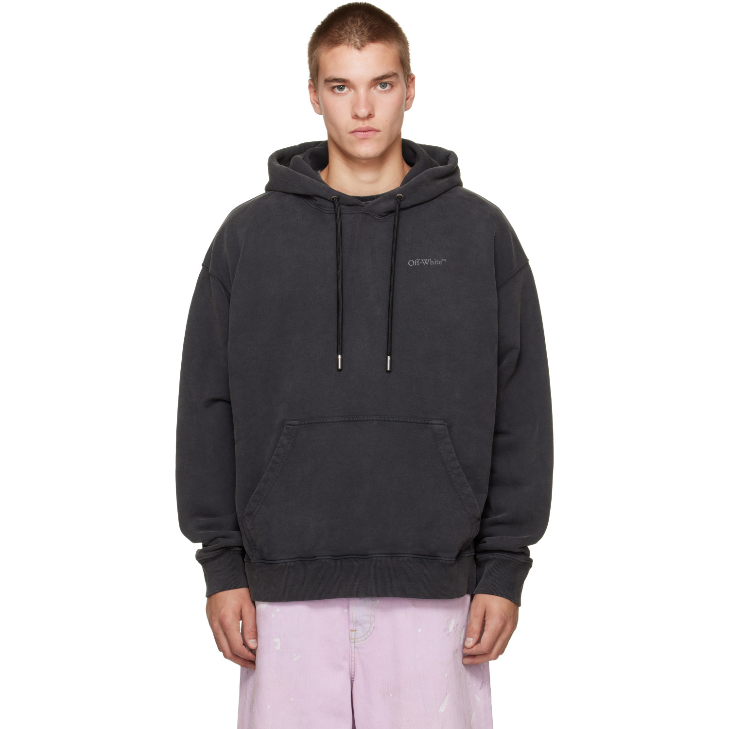 Off-White Black Rugs Arrow Skate Hoodie