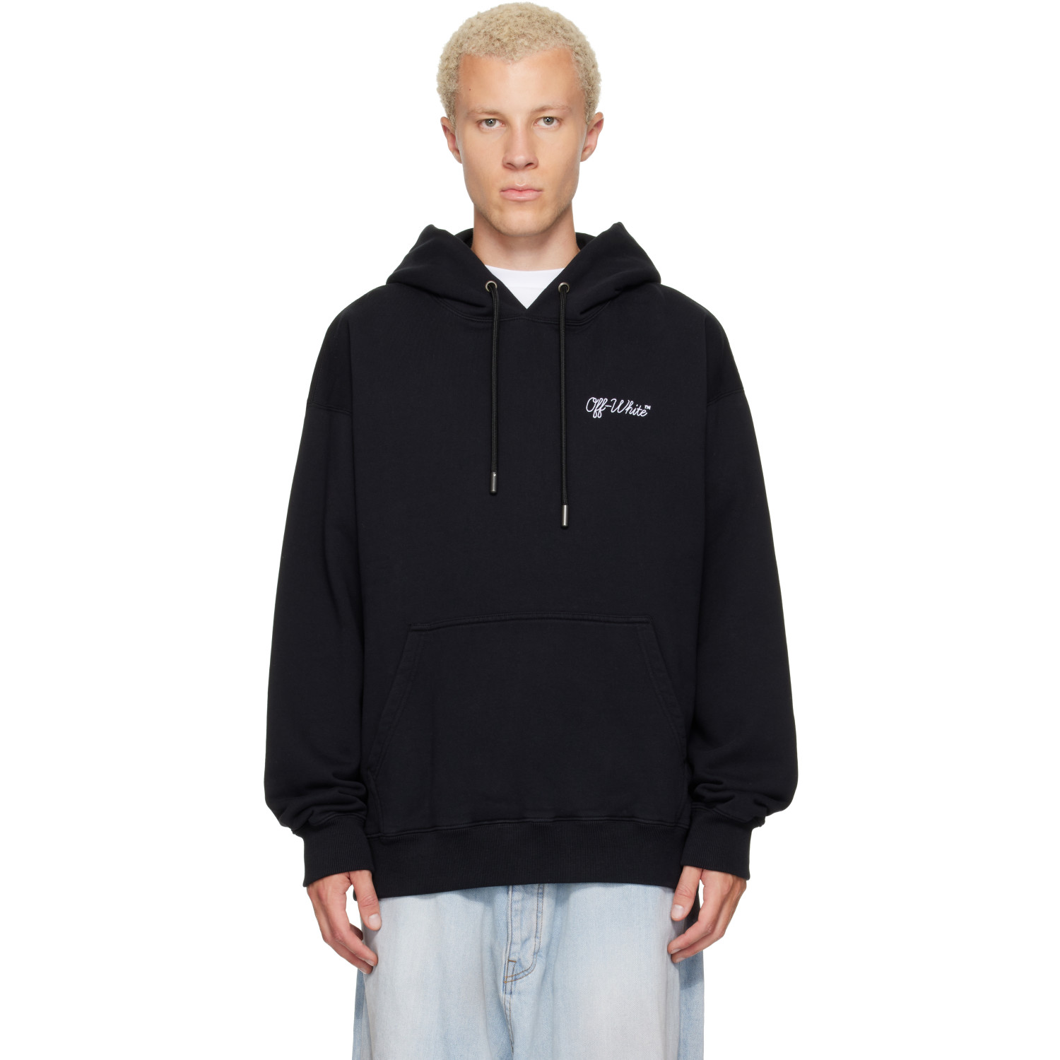 Off-White Black Script Logo Skate Hoodie