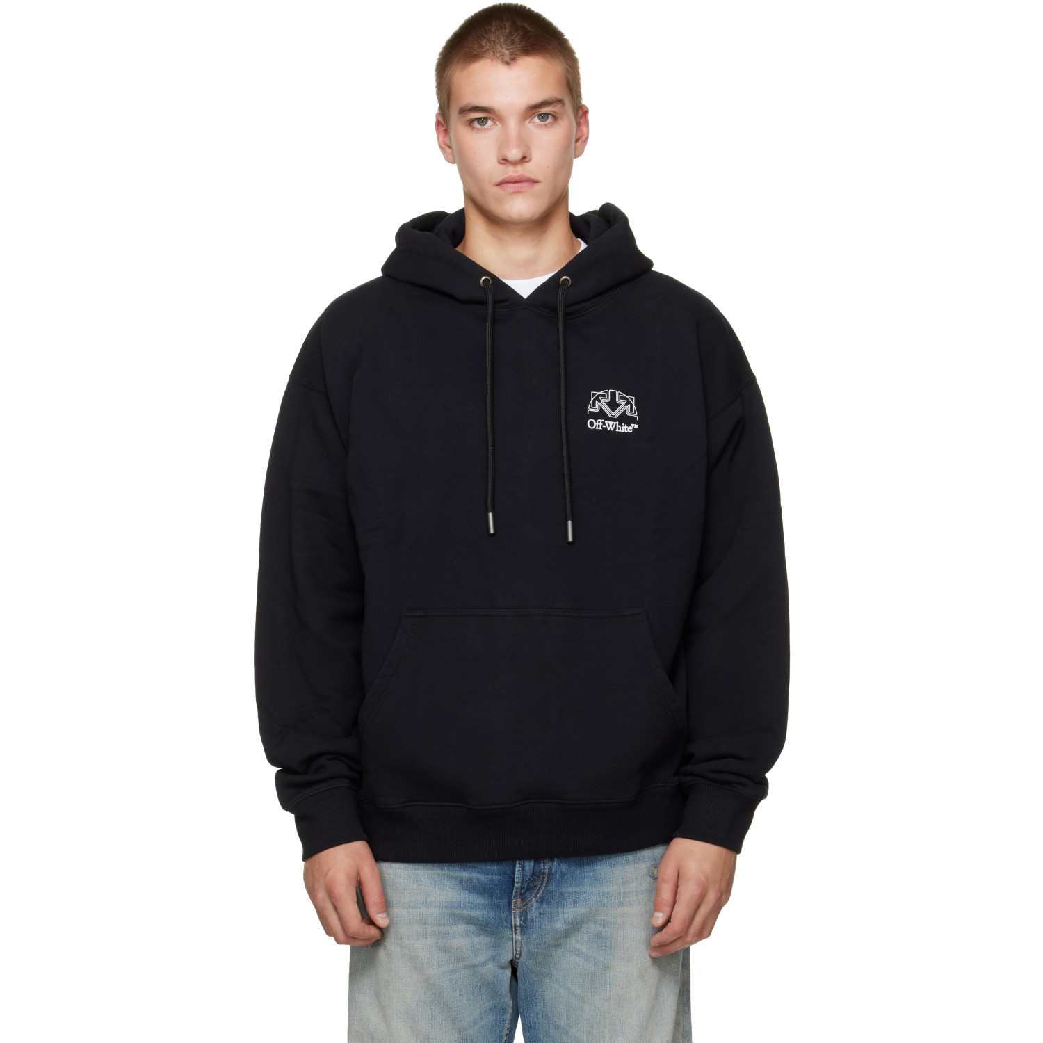 Off-White Black Offline Half Arrow Skate Hoodie