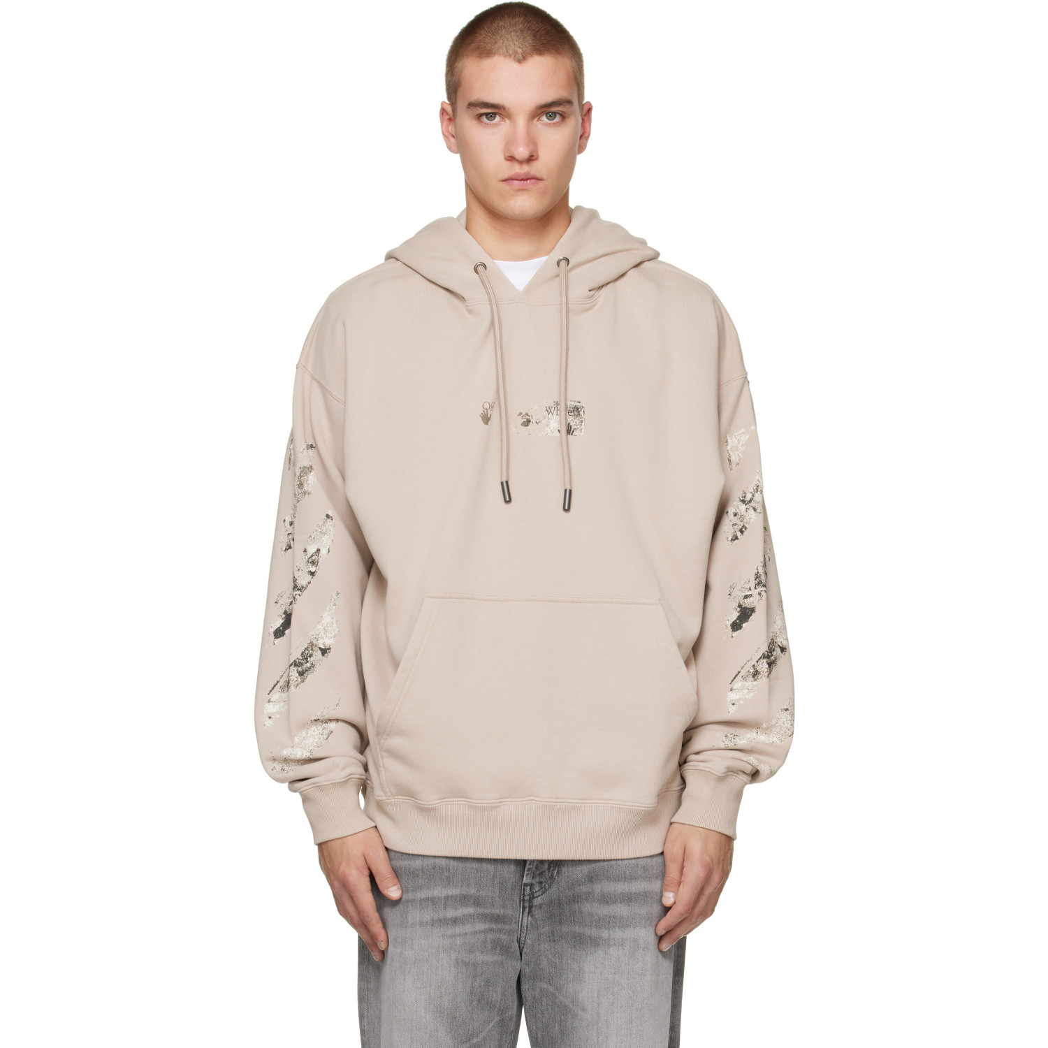 Off-White Brown Spices Arrow Skate Hoodie