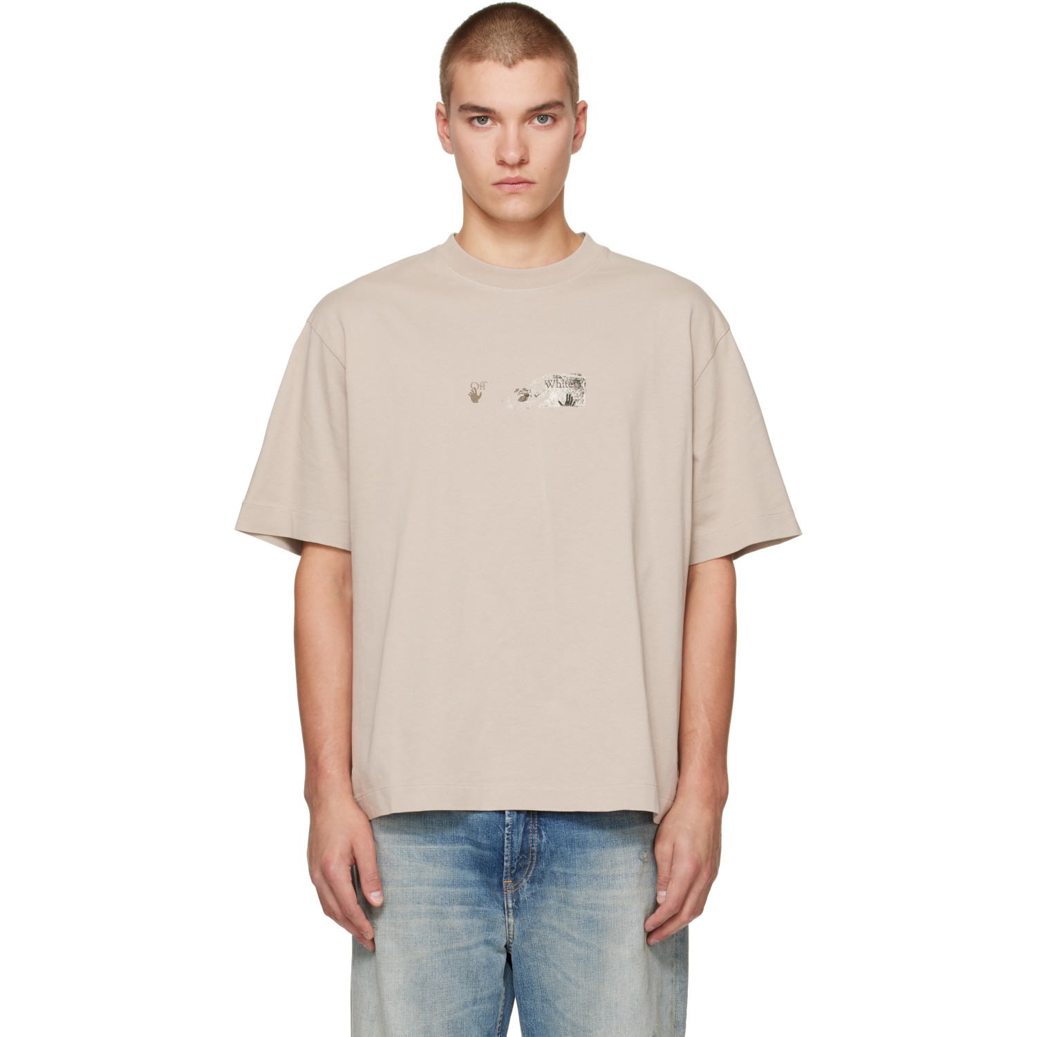 Off-White Brown Spices Arrow Skate T-shirt