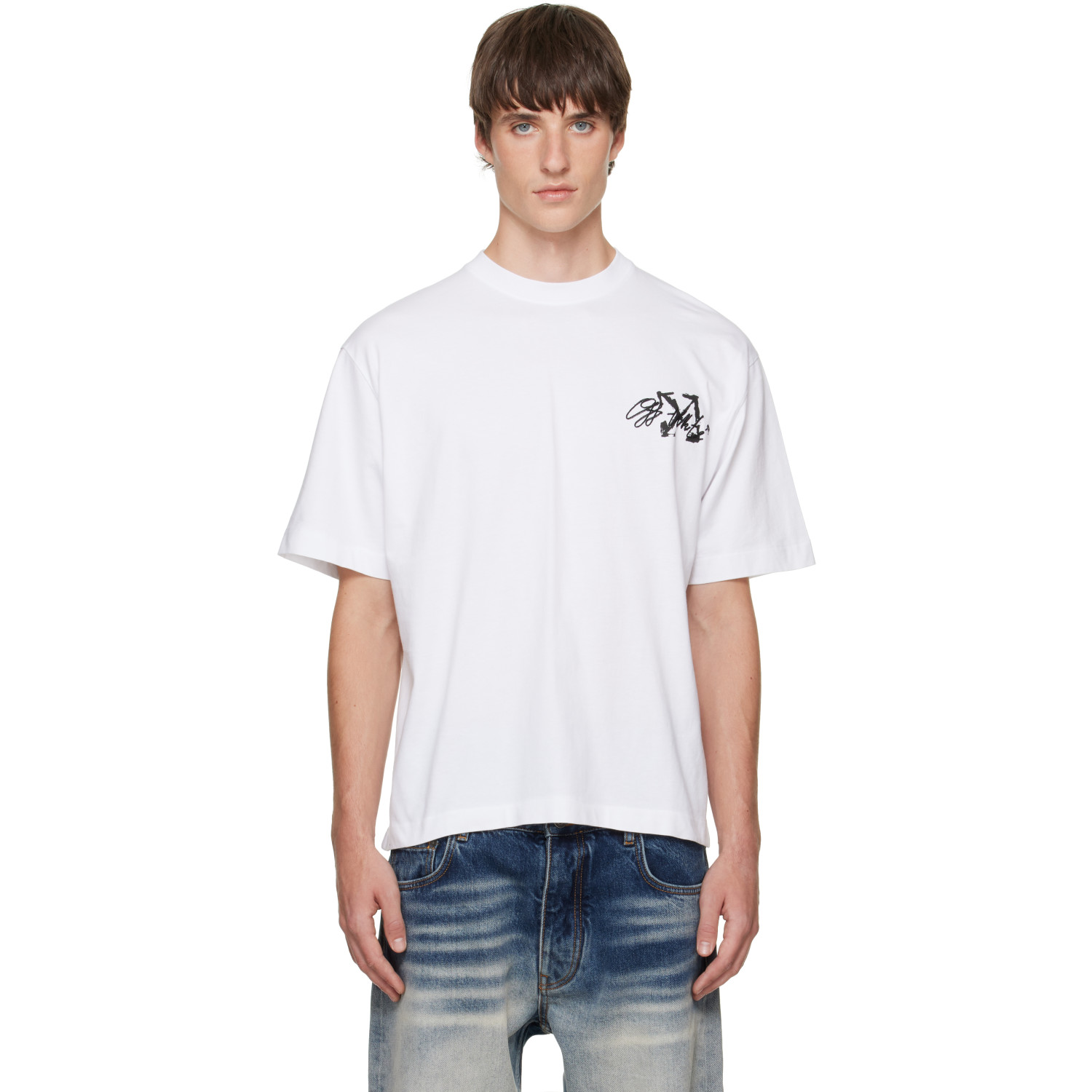 Off-White White Stroke Skate T-shirt