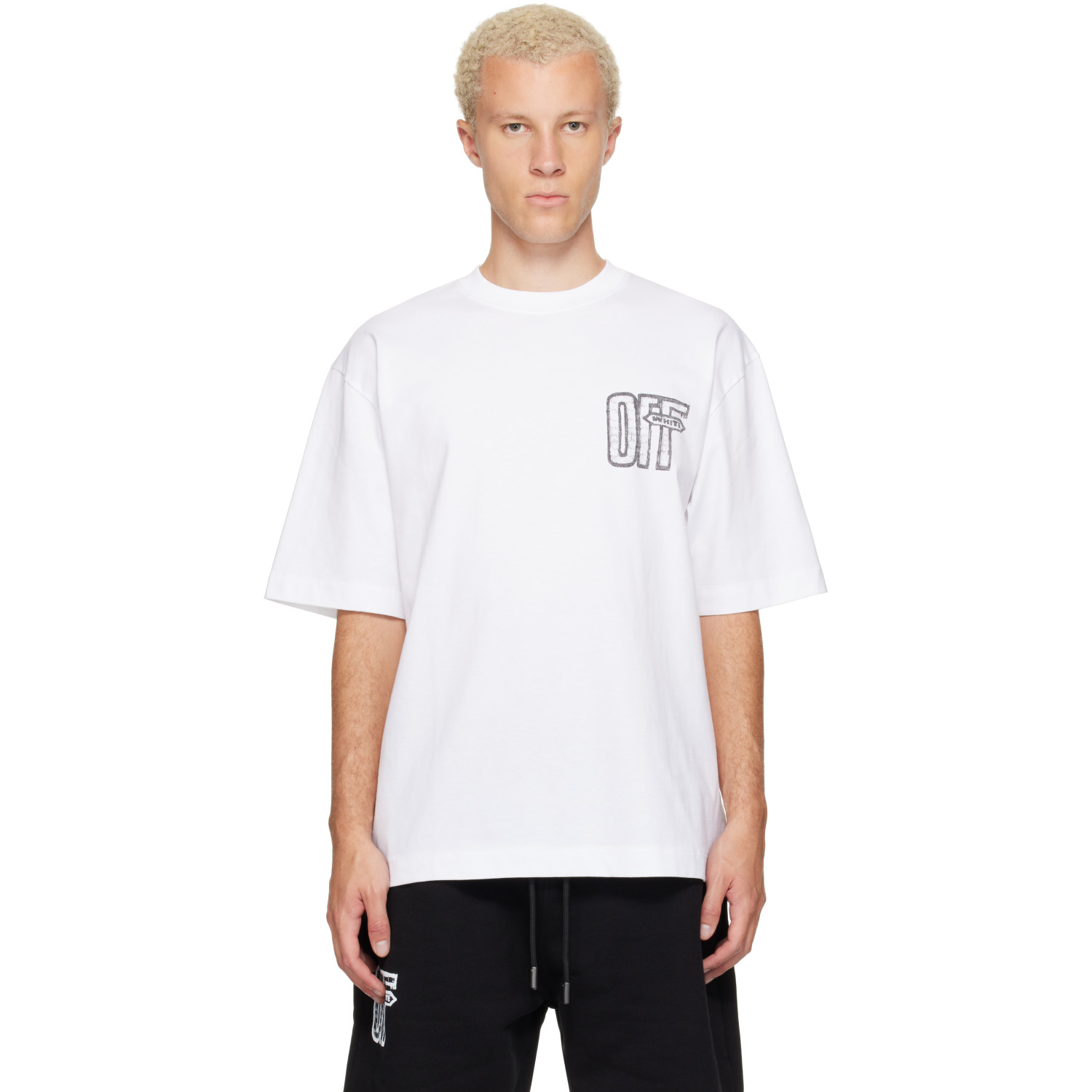 Off-White White Motion Arrow Skate T-shirt