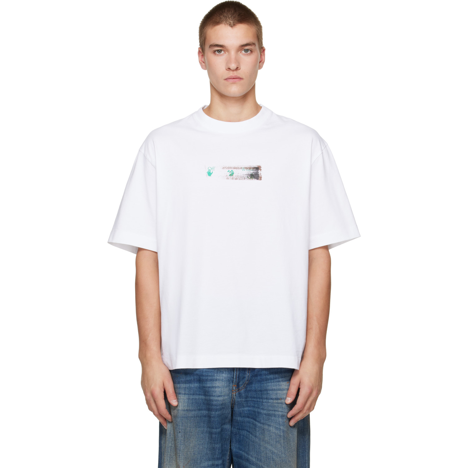 Off-White White Inked Narciso Skate S/S T-shirt