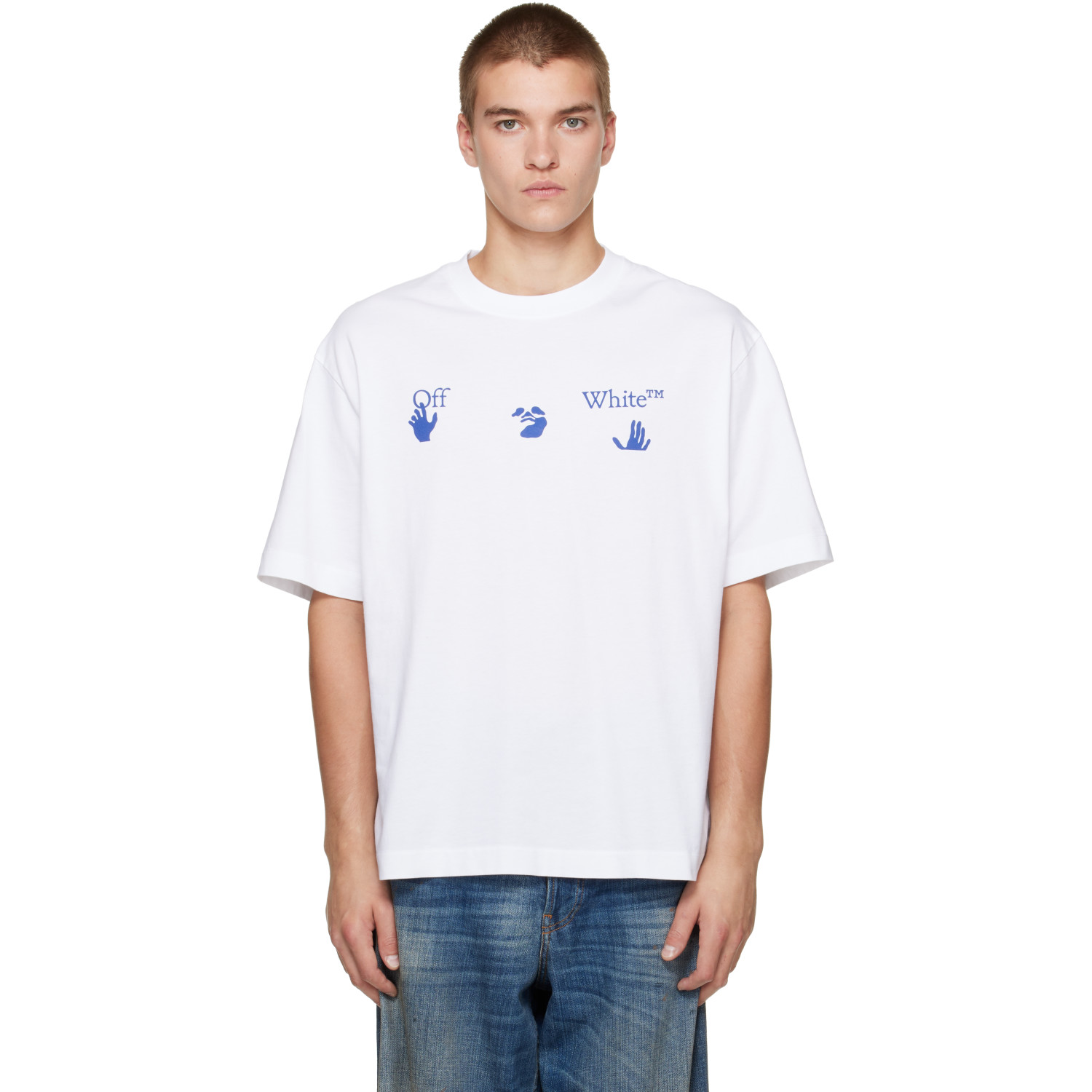Off-White White Bacco Arrow Skate S/S T-shirt