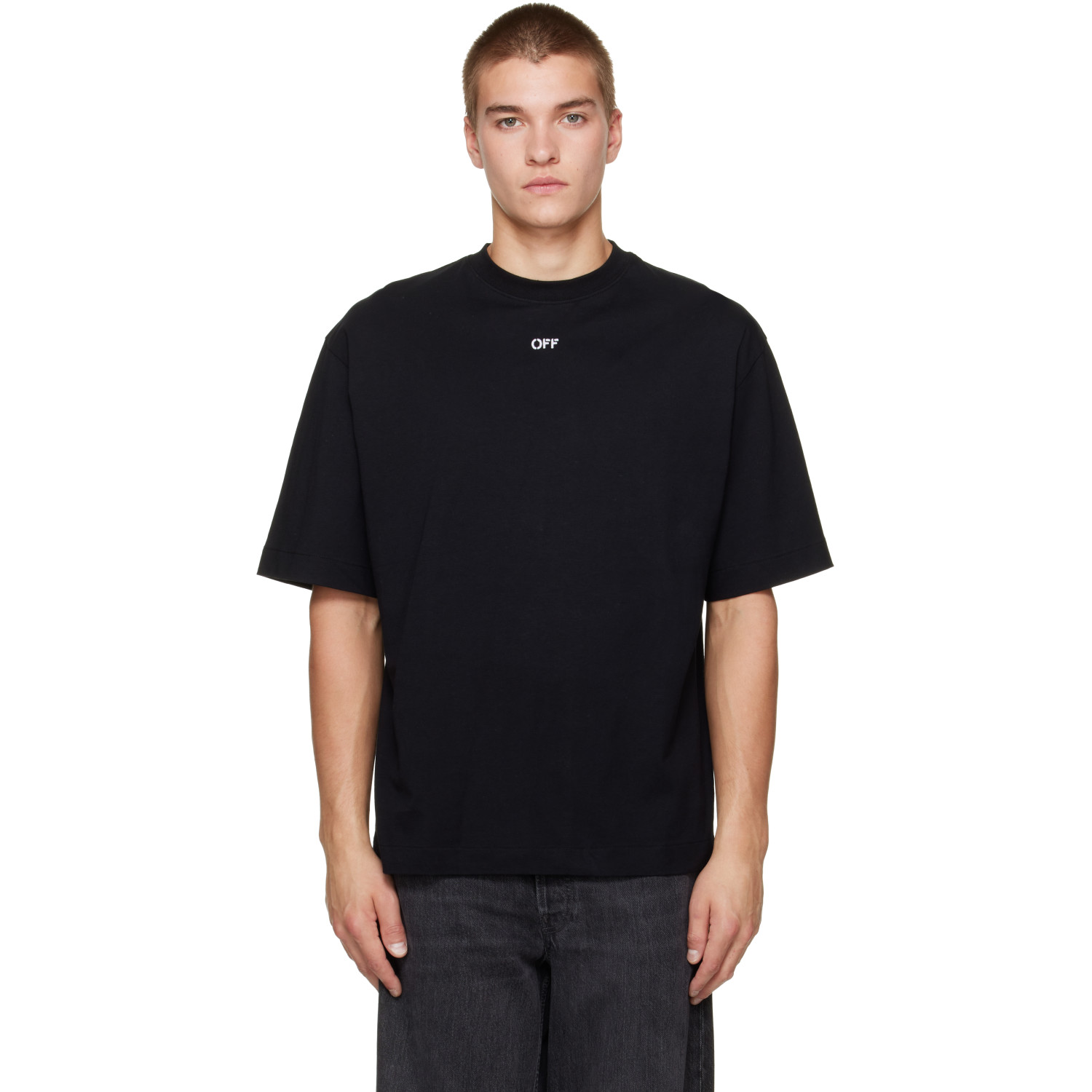 Off-White Black Scribble Narciso Skate Short Sleeve T-shirt